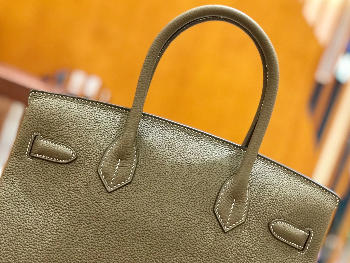 Hermès（爱马仕）Birkin 30cm 大象灰 银扣 进口Togo皮 原版蜜蜡线 顶级手缝版本