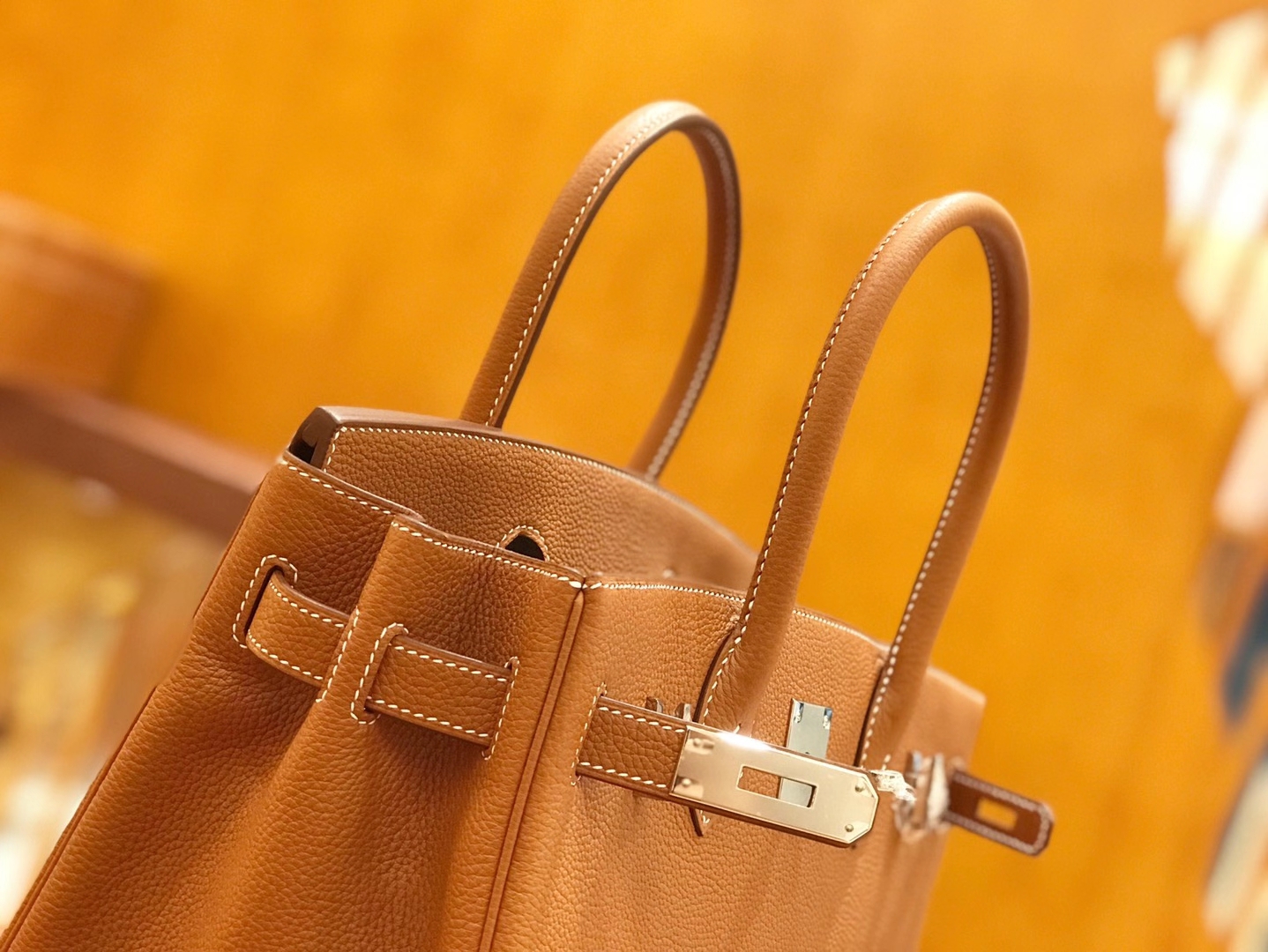 Hermès（爱马仕）Birkin 30cm 金钟 银扣 进口Togo皮 原版蜜蜡线 顶级手缝版本