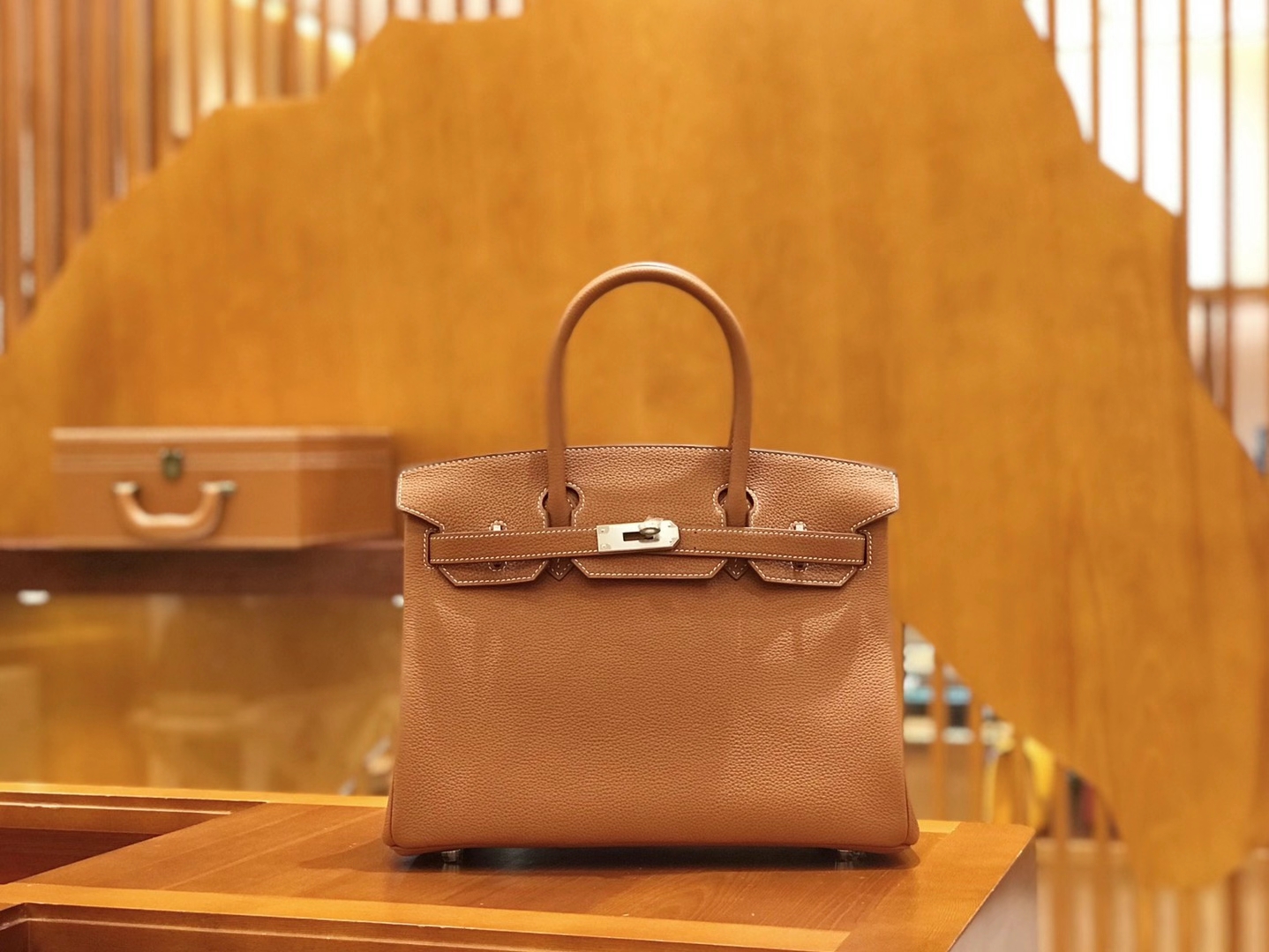 Hermès（爱马仕）Birkin 30cm 金钟 银扣 进口Togo皮 原版蜜蜡线 顶级手缝版本