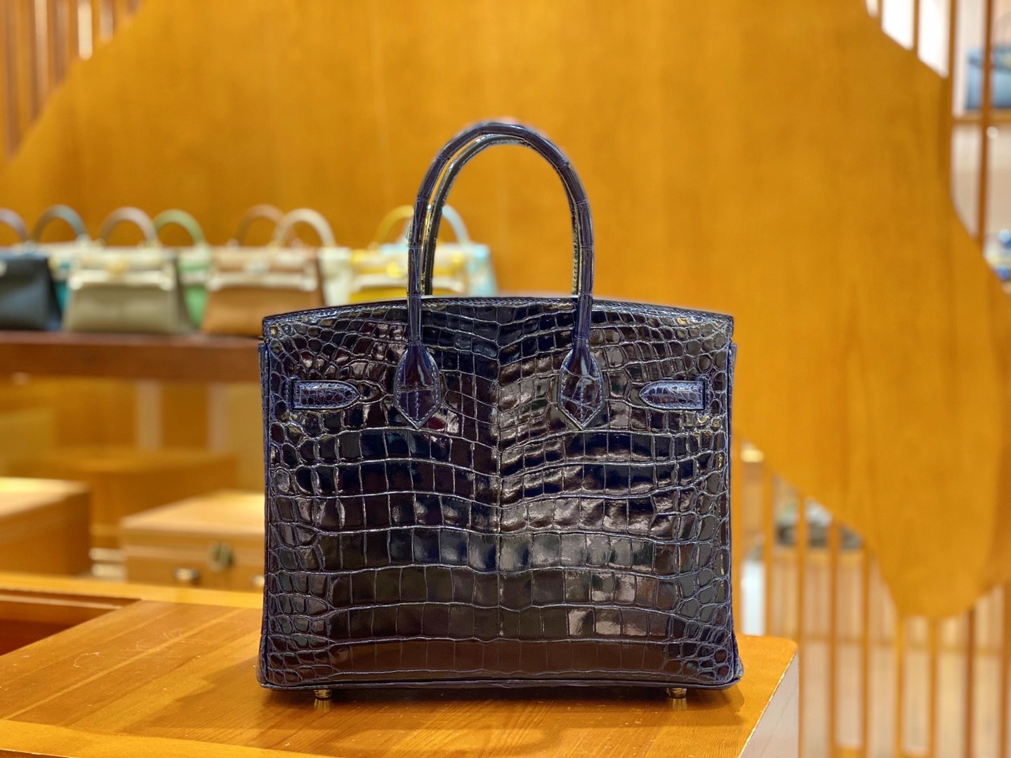 Hermès（爱马仕）Birkin 30cm 宝石蓝 金扣 一级尼罗鳄鱼皮 原版蜜蜡线 顶级手缝版本