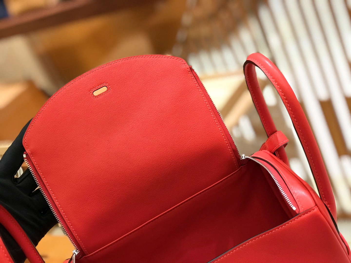 Hermès（爱马仕）Lindy 26cm 心红色 swift皮 原版蜜蜡线 顶级手工缝制