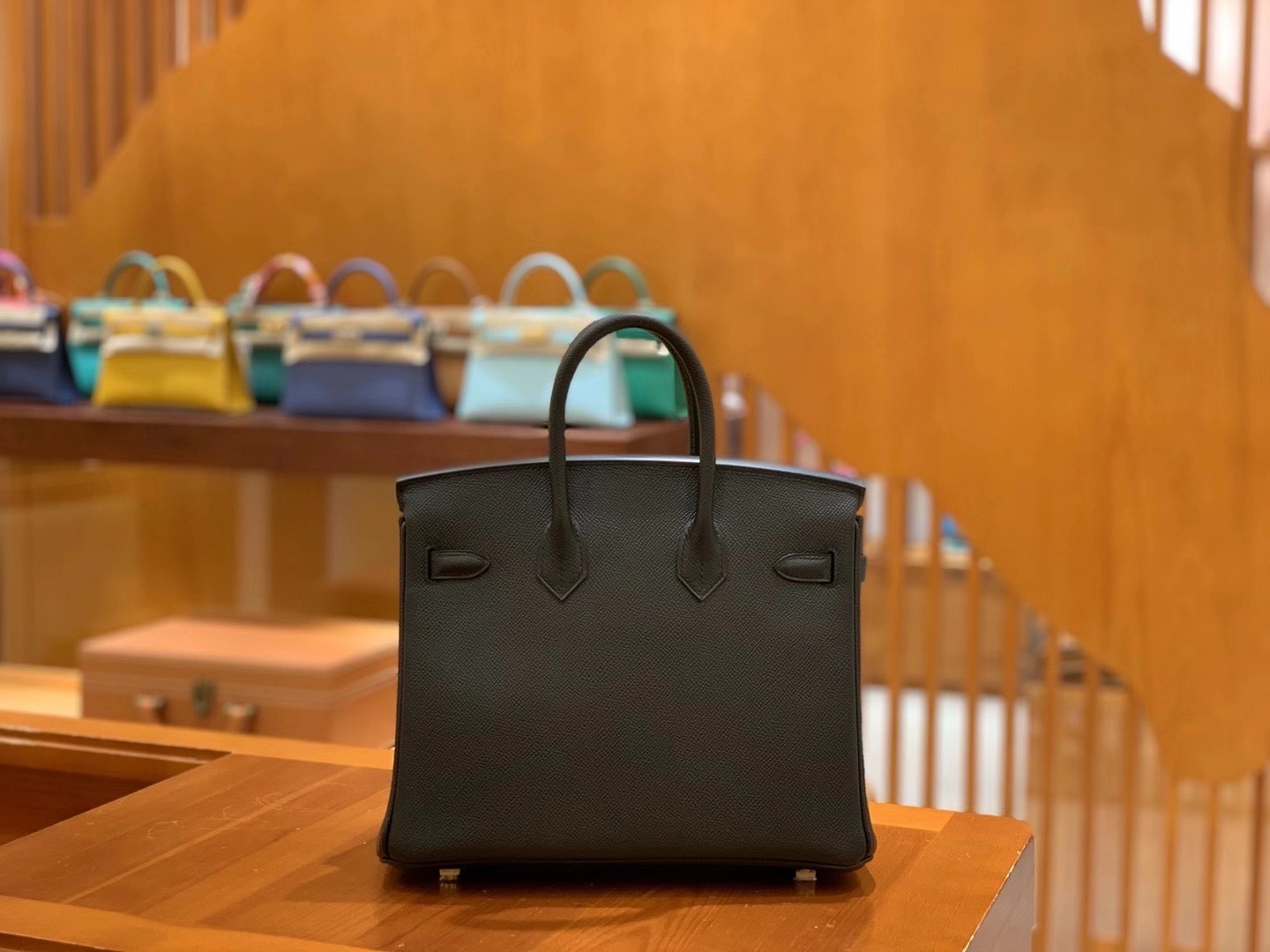 Hermès（爱马仕）Birkin 25cm 经典黑 金扣 Epsom 掌纹小牛皮 原版蜜蜡线 顶级手缝