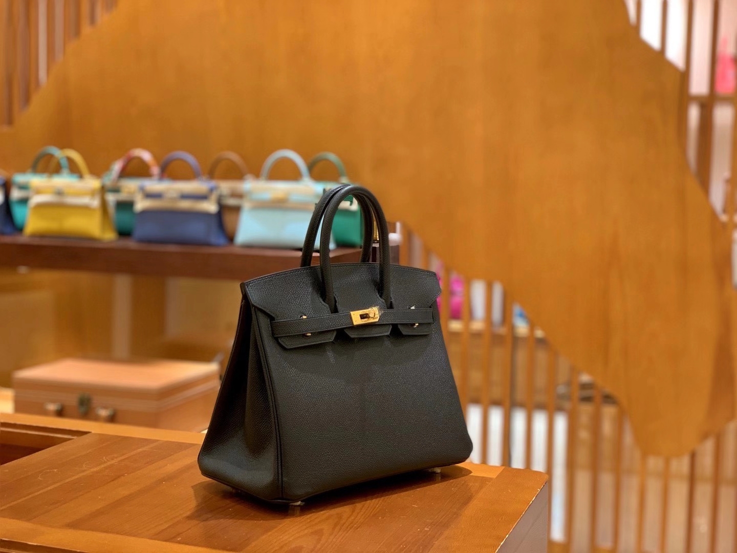 Hermès（爱马仕）Birkin 25cm 经典黑 金扣 Epsom 掌纹小牛皮 原版蜜蜡线 顶级手缝