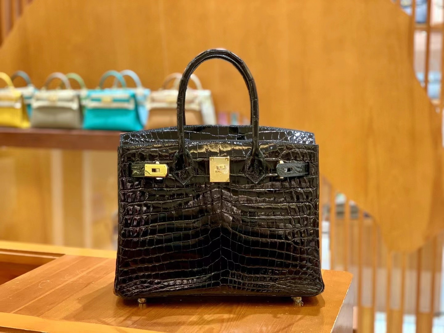 Hermès（爱马仕）Birkin 30cm 经典黑 一级尼罗鳄鱼皮 金扣 原版蜜蜡线 顶级手缝