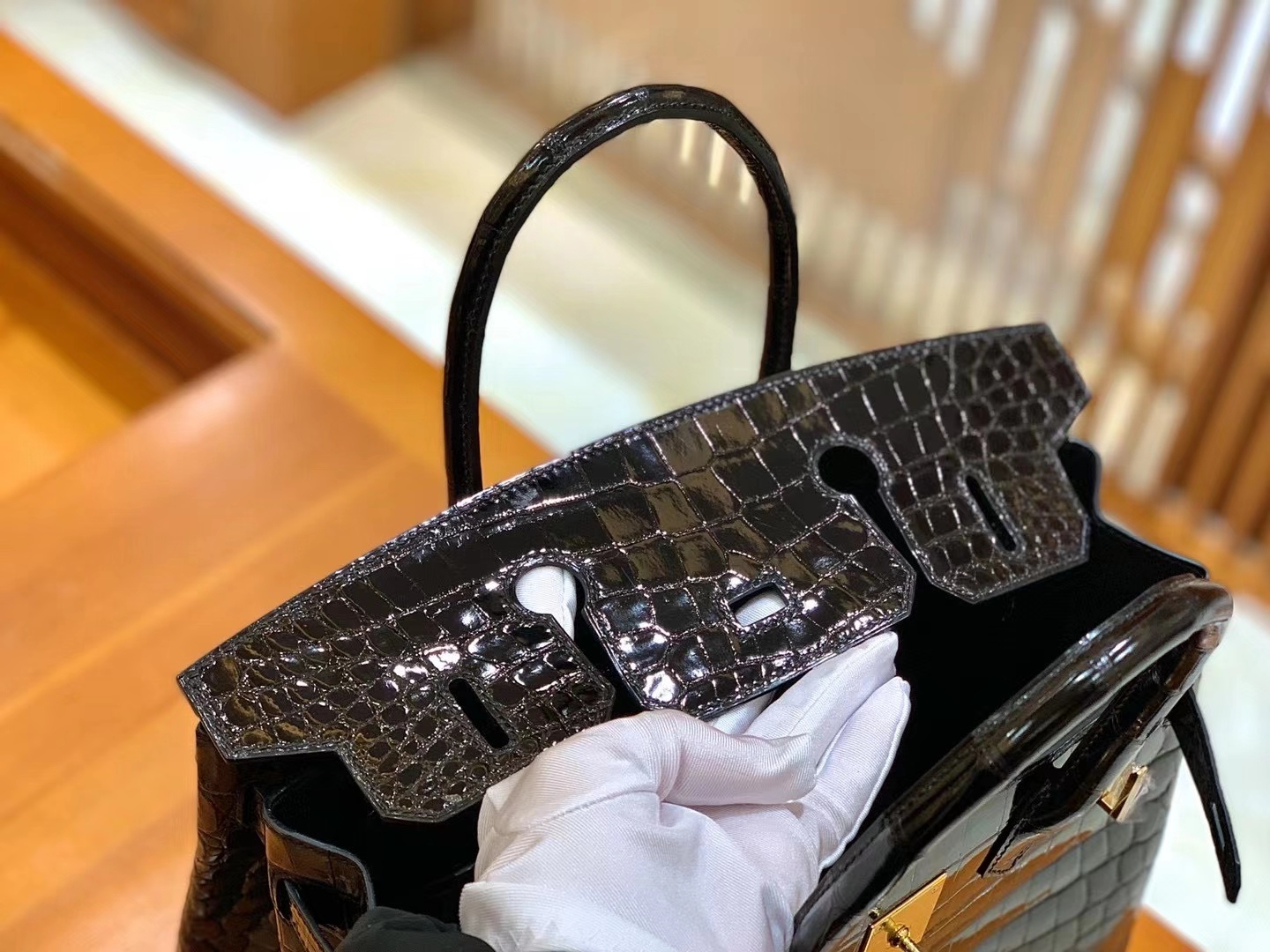 Hermès（爱马仕）Birkin 30cm 经典黑 一级尼罗鳄鱼皮 金扣 原版蜜蜡线 顶级手缝