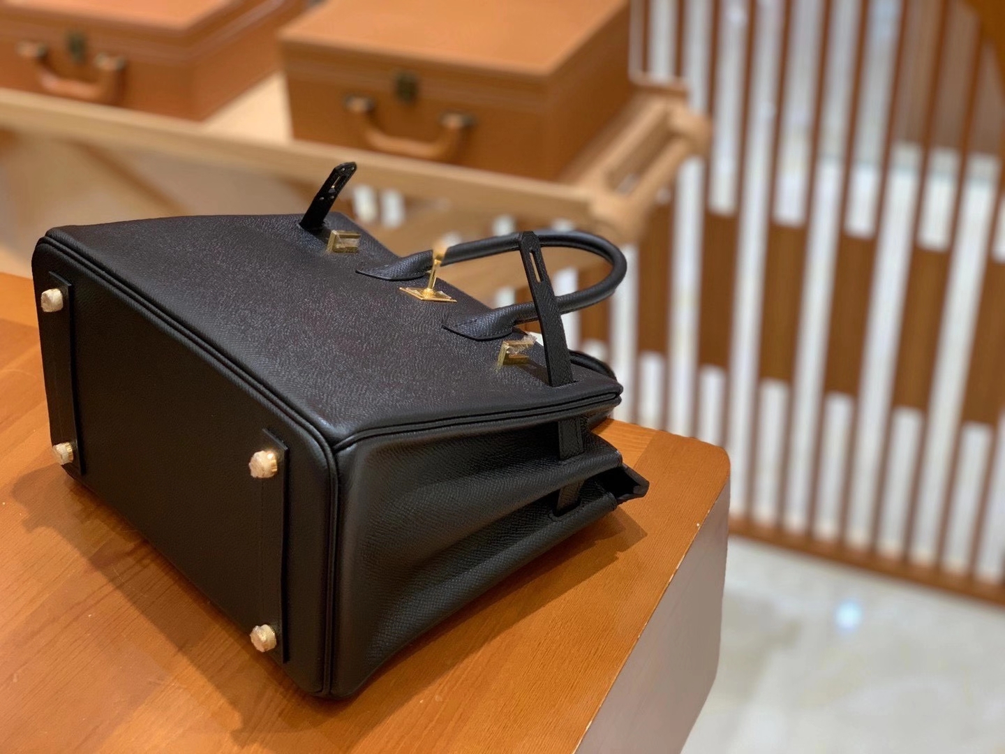 Hermès（爱马仕）Birkin 25cm 经典黑 金扣 Epsom 掌纹小牛皮 原版蜜蜡线 顶级手缝