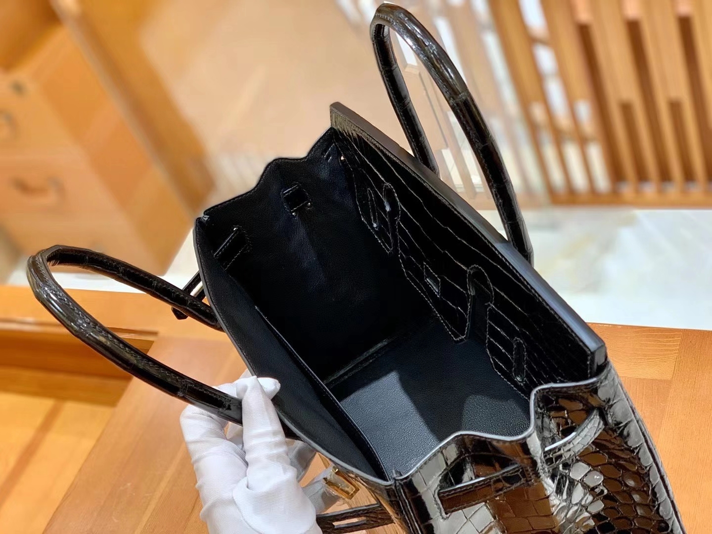 Hermès（爱马仕）Birkin 30cm 经典黑 一级尼罗鳄鱼皮 金扣 原版蜜蜡线 顶级手缝