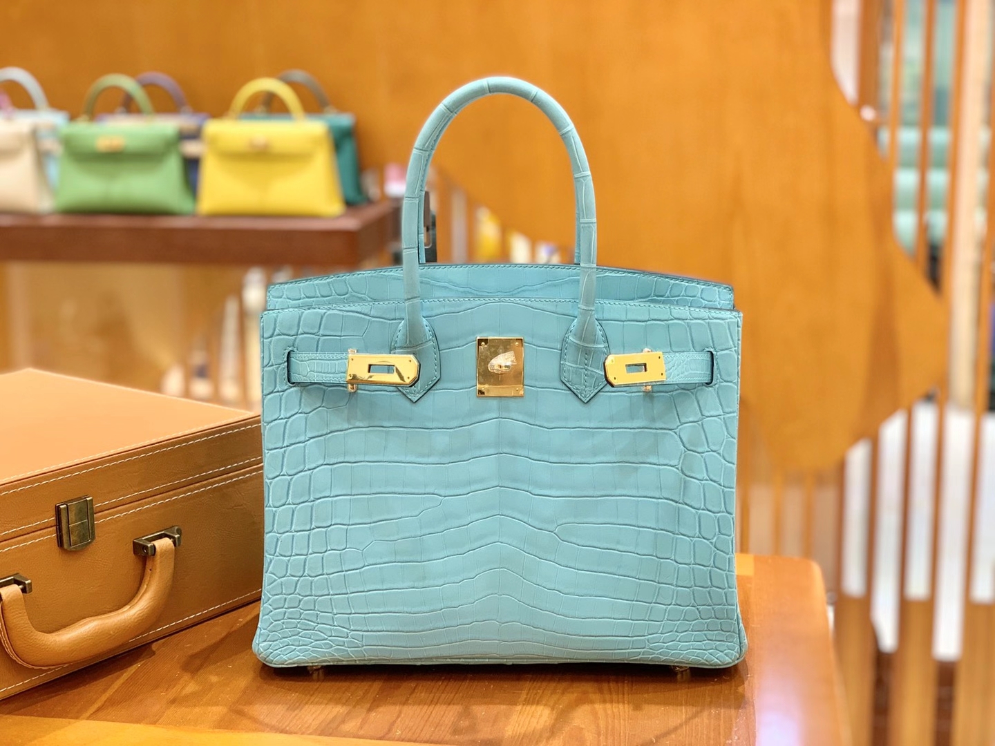 Hermès（爱马仕）新增现货 Birkin 30cm 马卡龙蓝 金扣 一级尼罗鳄皮 原版蜜蜡线 顶级手缝版本