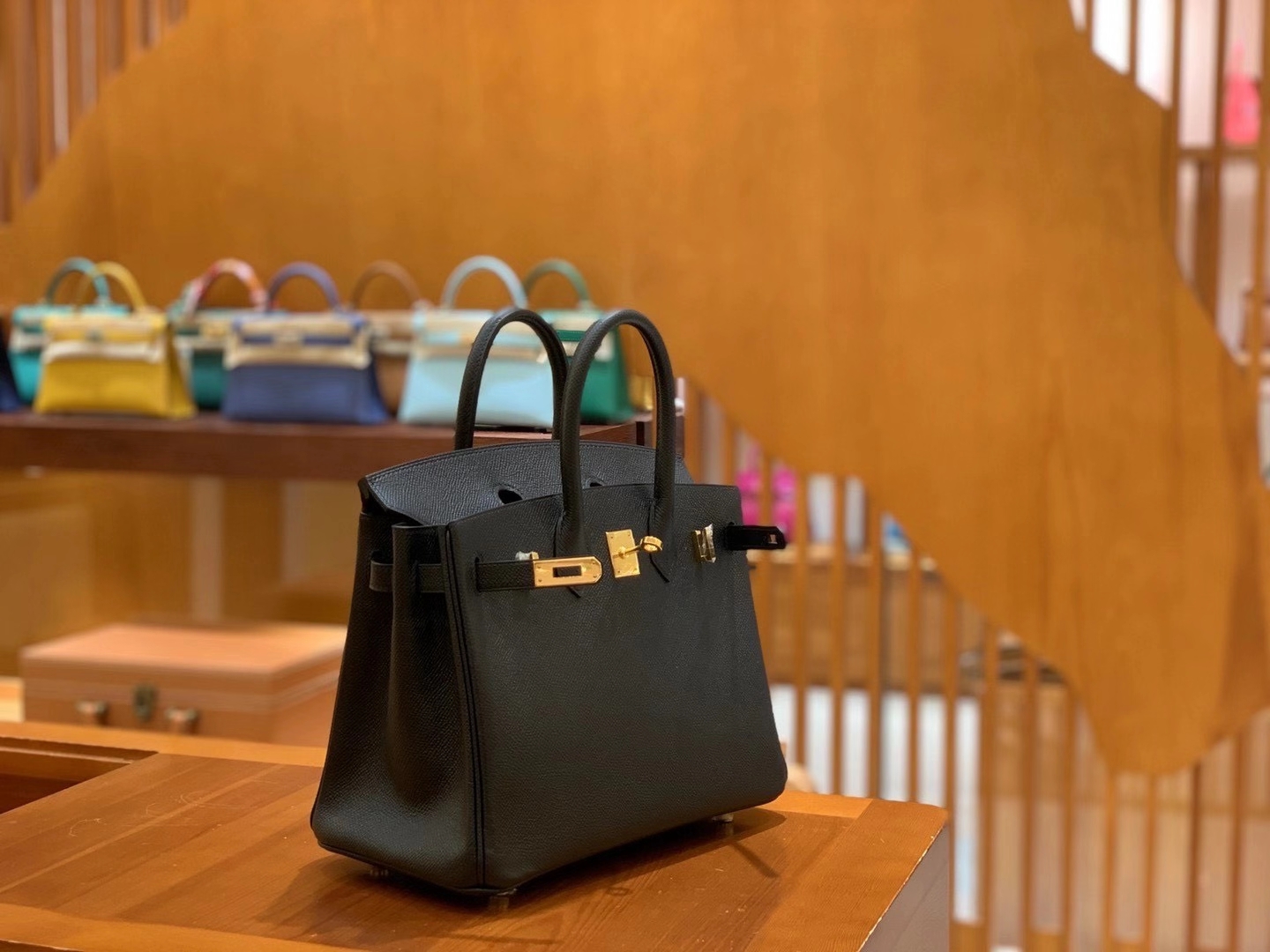 Hermès（爱马仕）Birkin 25cm 经典黑 金扣 Epsom 掌纹小牛皮 原版蜜蜡线 顶级手缝