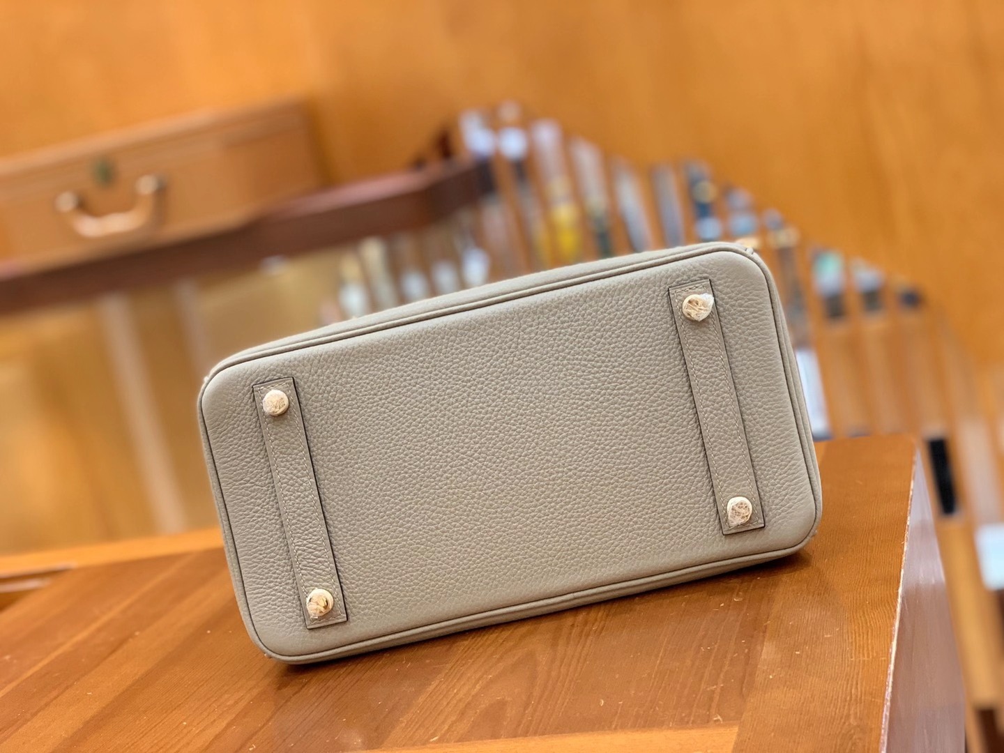 Hermès（爱马仕）Birkin 铂金包 Togo小牛皮 斑鸠灰 原版蜜蜡线 顶级手缝 金扣 25cm