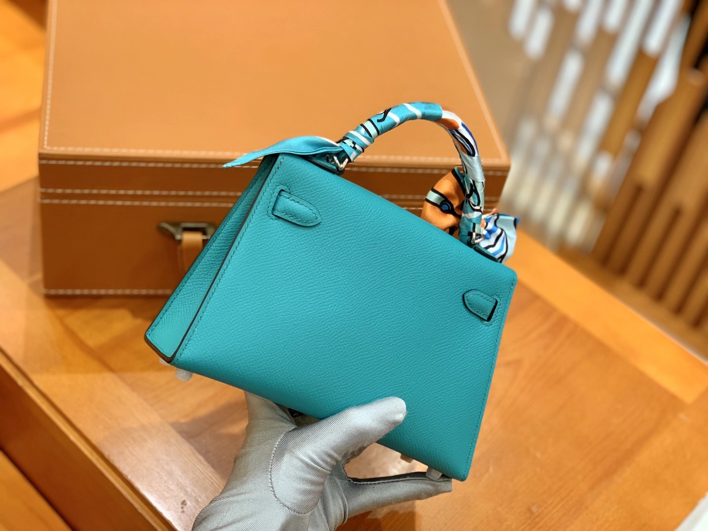 Hermès（爱马仕）MiniKelly 迷你凯莉 Epsom 掌纹皮 维罗纳绿 银扣 二代 19cm 原版蜜蜡线 顶级手缝