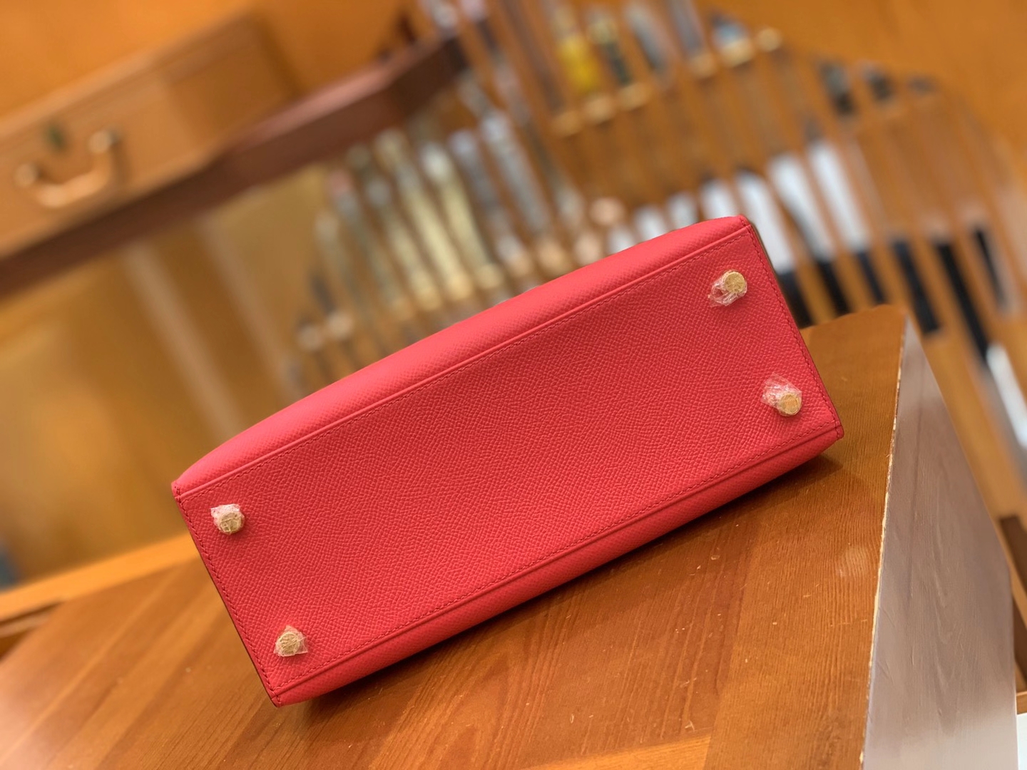 Hermès（爱马仕）Kelly 凯莉包 Epsom 牛皮 极致粉 金扣 25cm 原版蜜蜡线 顶级手缝