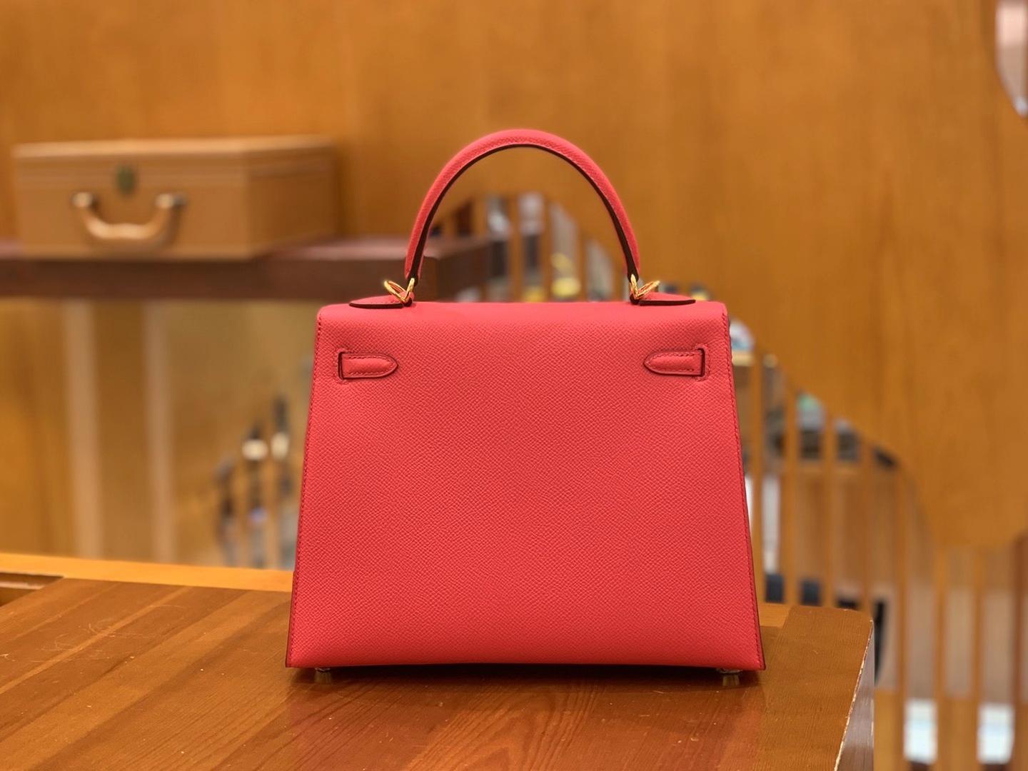 Hermès（爱马仕）Kelly 凯莉包 Epsom 牛皮 极致粉 金扣 25cm 原版蜜蜡线 顶级手缝