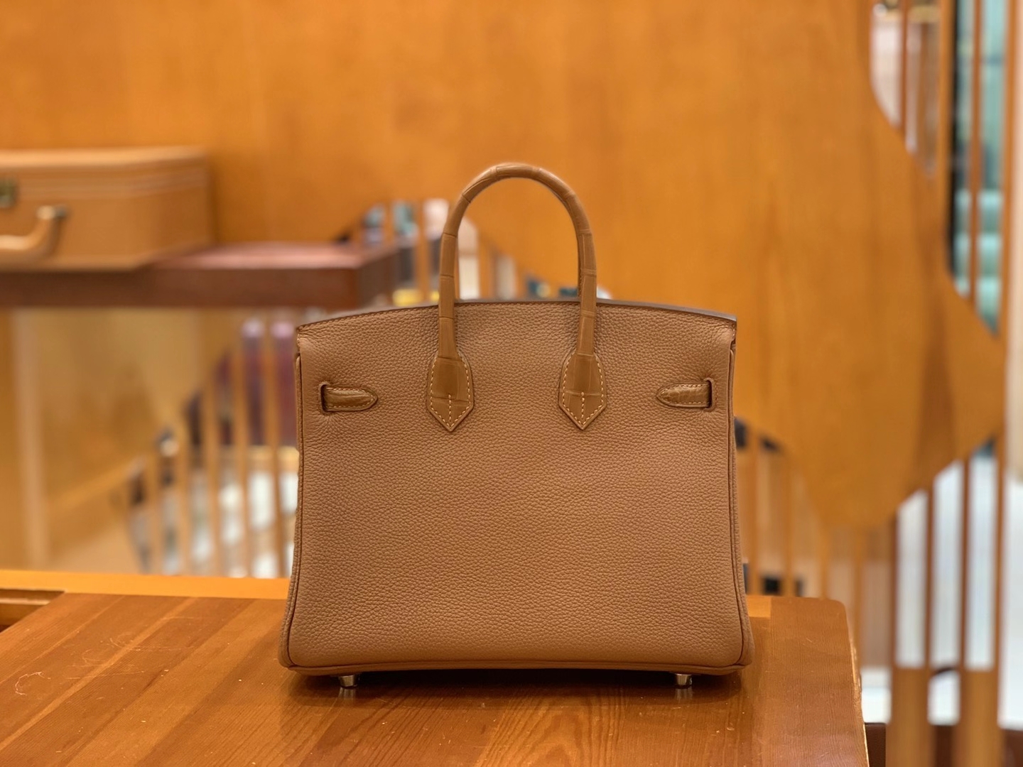 Hermès（爱马仕）Birkin Touch 金棕色 尼罗鳄 拼Togo皮 银扣 25cm 原版蜜蜡线 顶级手缝