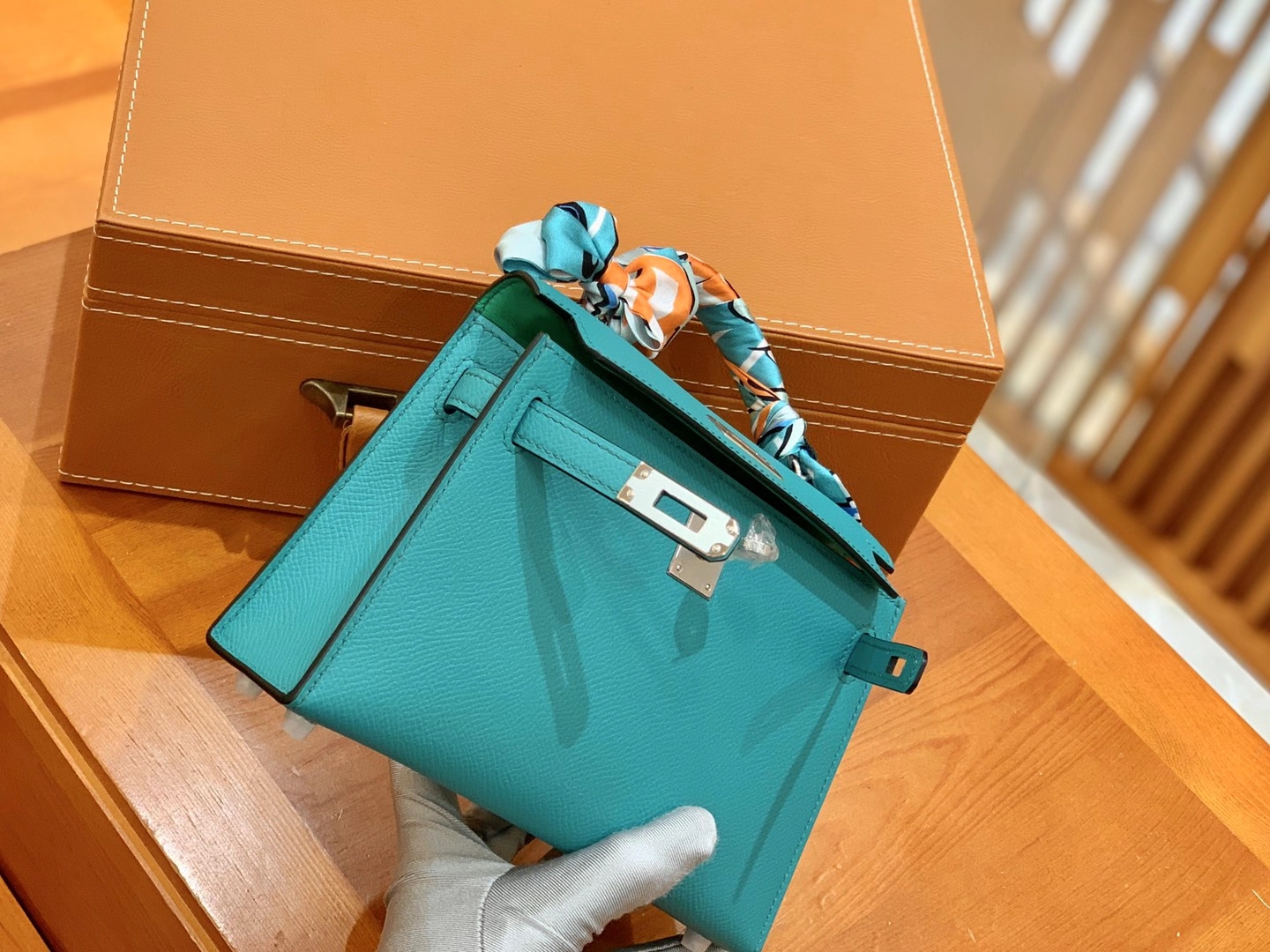 Hermès（爱马仕）MiniKelly 迷你凯莉 Epsom 掌纹皮 维罗纳绿 银扣 二代 19cm 原版蜜蜡线 顶级手缝