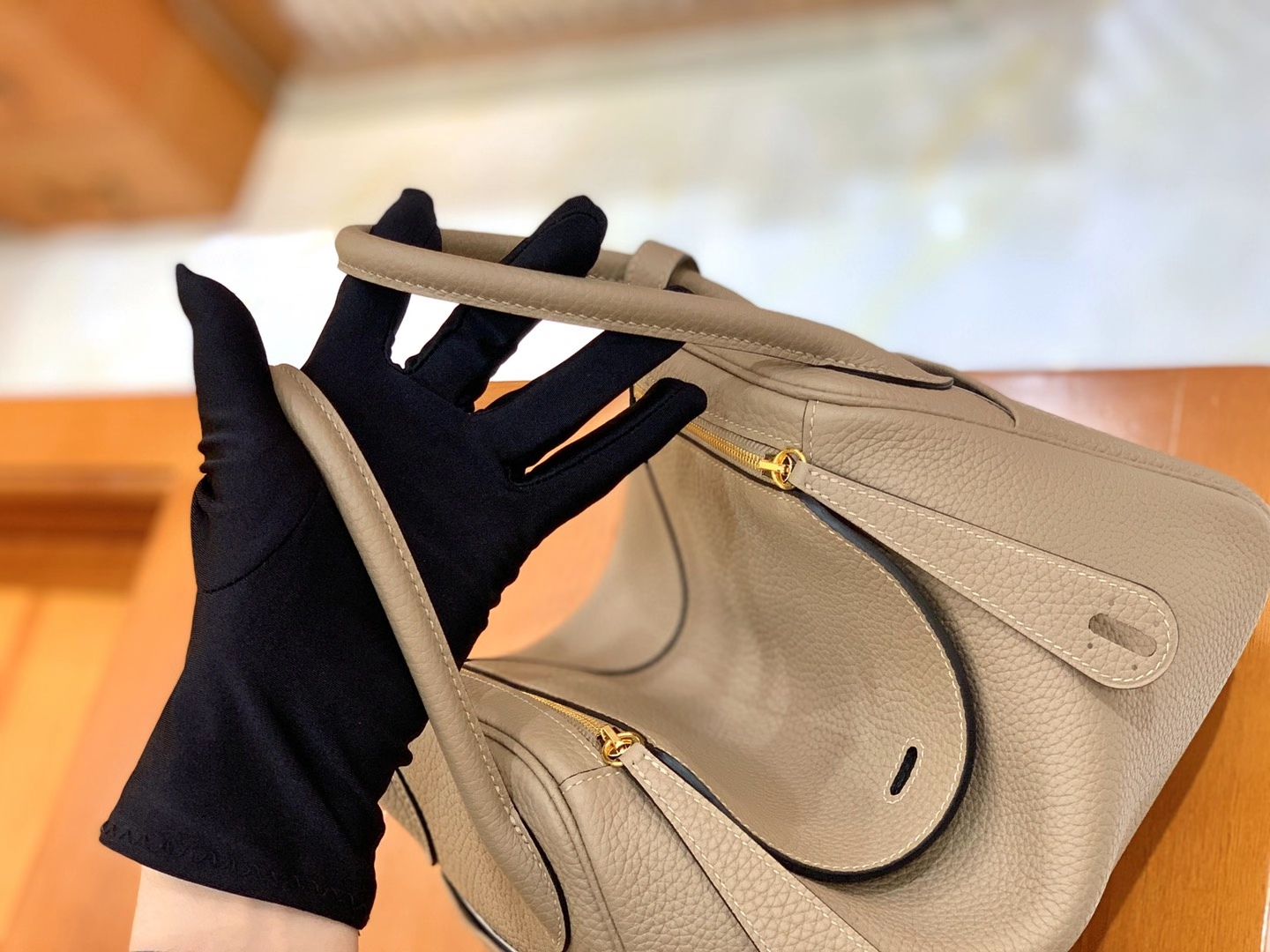 Hermès（爱马仕）Lindy 琳迪包 斑鸠灰 TC大牛皮 金扣 26cm 原版蜜蜡线 顶级手缝