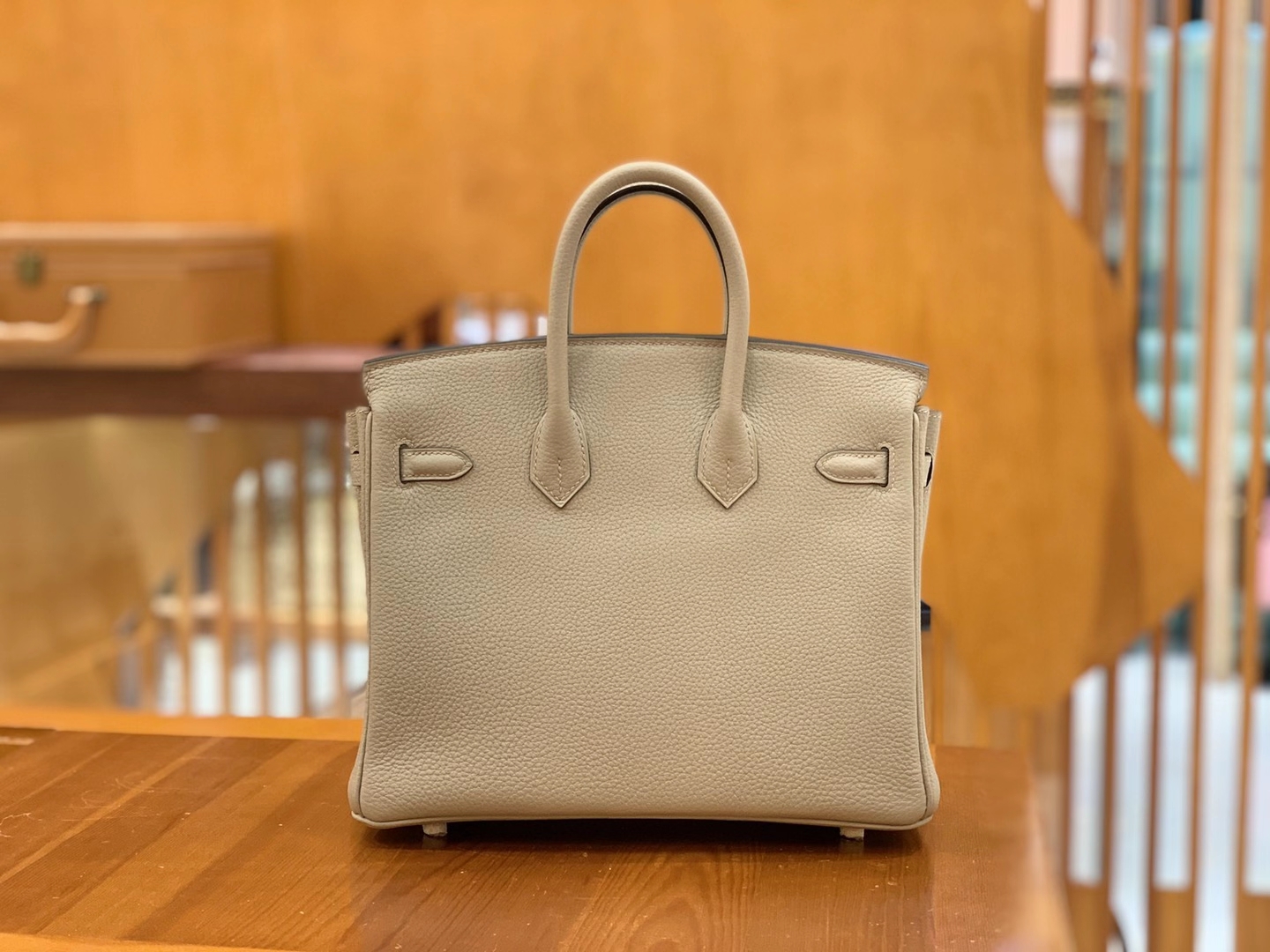 Hermès（爱马仕）Birkin 铂金包 Togo小牛皮 斑鸠灰 原版蜜蜡线 顶级手缝 金扣 25cm