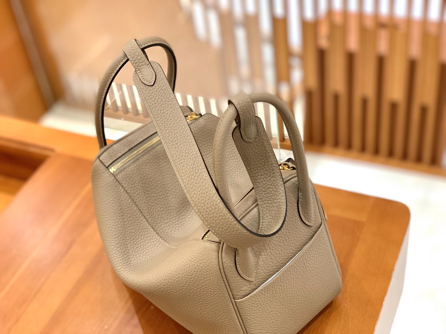 Hermès（爱马仕）Lindy 琳迪包 斑鸠灰 TC大牛皮 金扣 26cm 原版蜜蜡线 顶级手缝