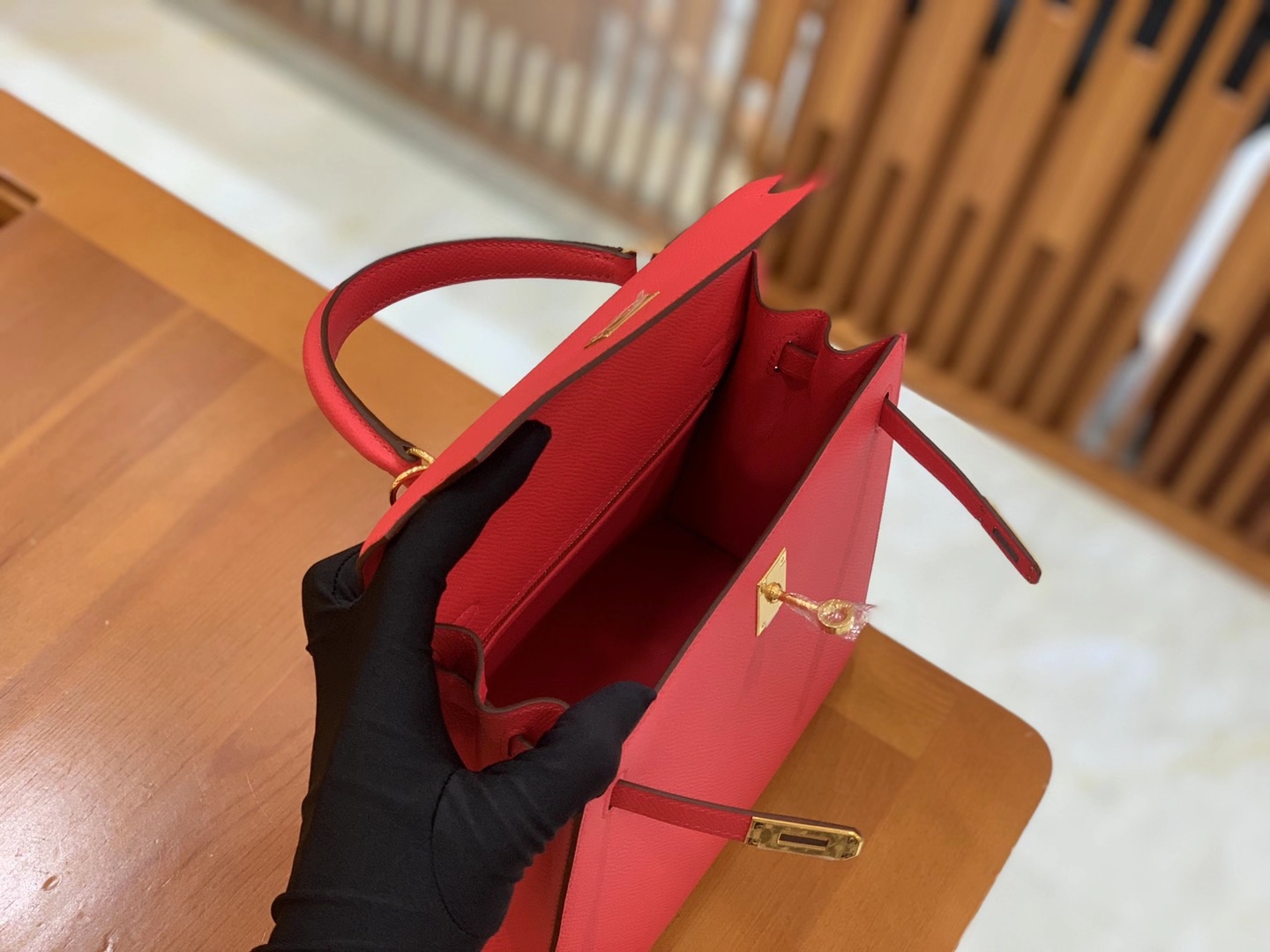 Hermès（爱马仕）Kelly 凯莉包 Epsom 牛皮 极致粉 金扣 25cm 原版蜜蜡线 顶级手缝
