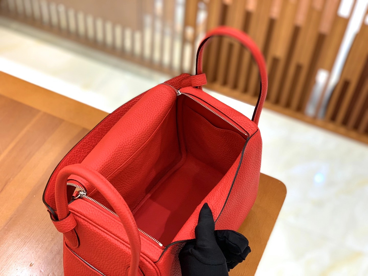 Hermès（爱马仕）Lindy 琳迪包 芍药红 TC大牛皮 银扣 26cm 原版蜜蜡线 顶级手缝