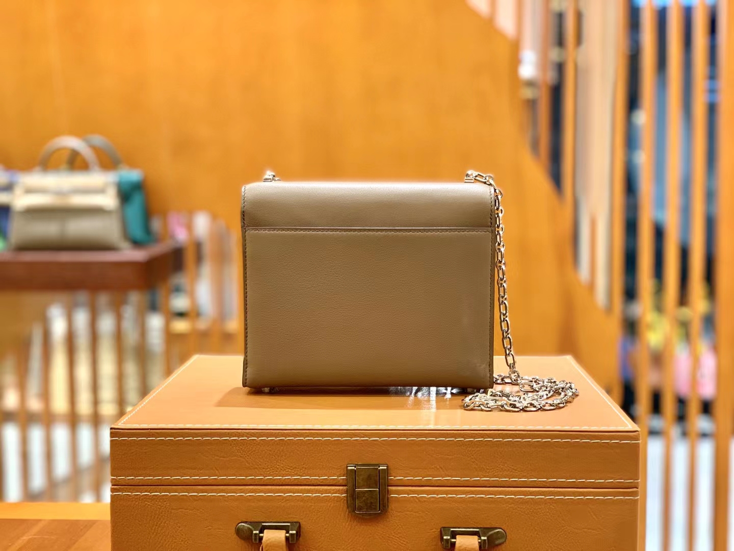 Hermès（爱马仕）Verrou Mini 大象灰 Swift牛皮 银扣 原版蜜蜡线 顶级手缝