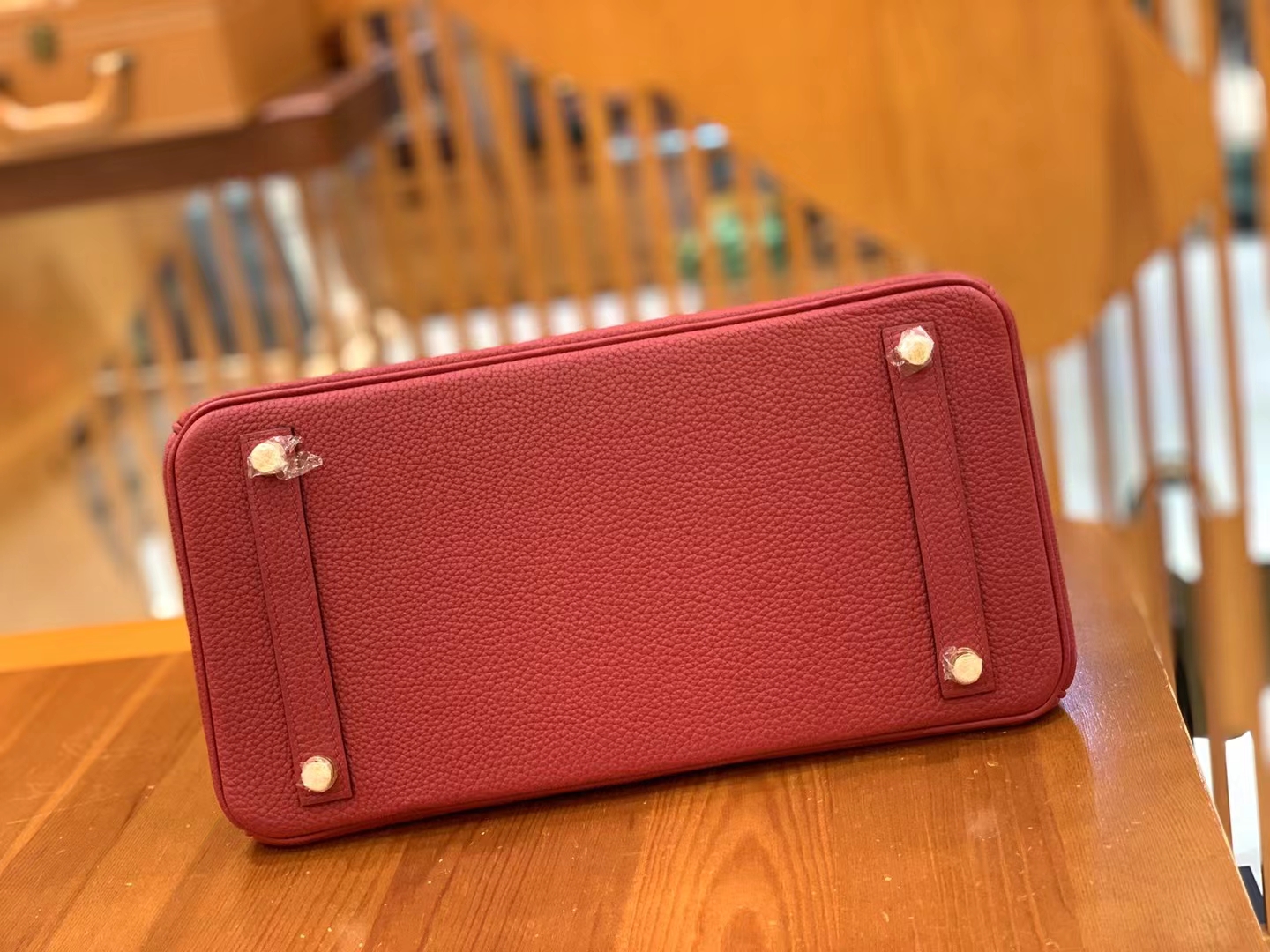 Hermès（爱马仕）Birkin 铂金包 石榴红 Togo小牛皮 金扣 30cm 原版蜜蜡线 顶级手缝