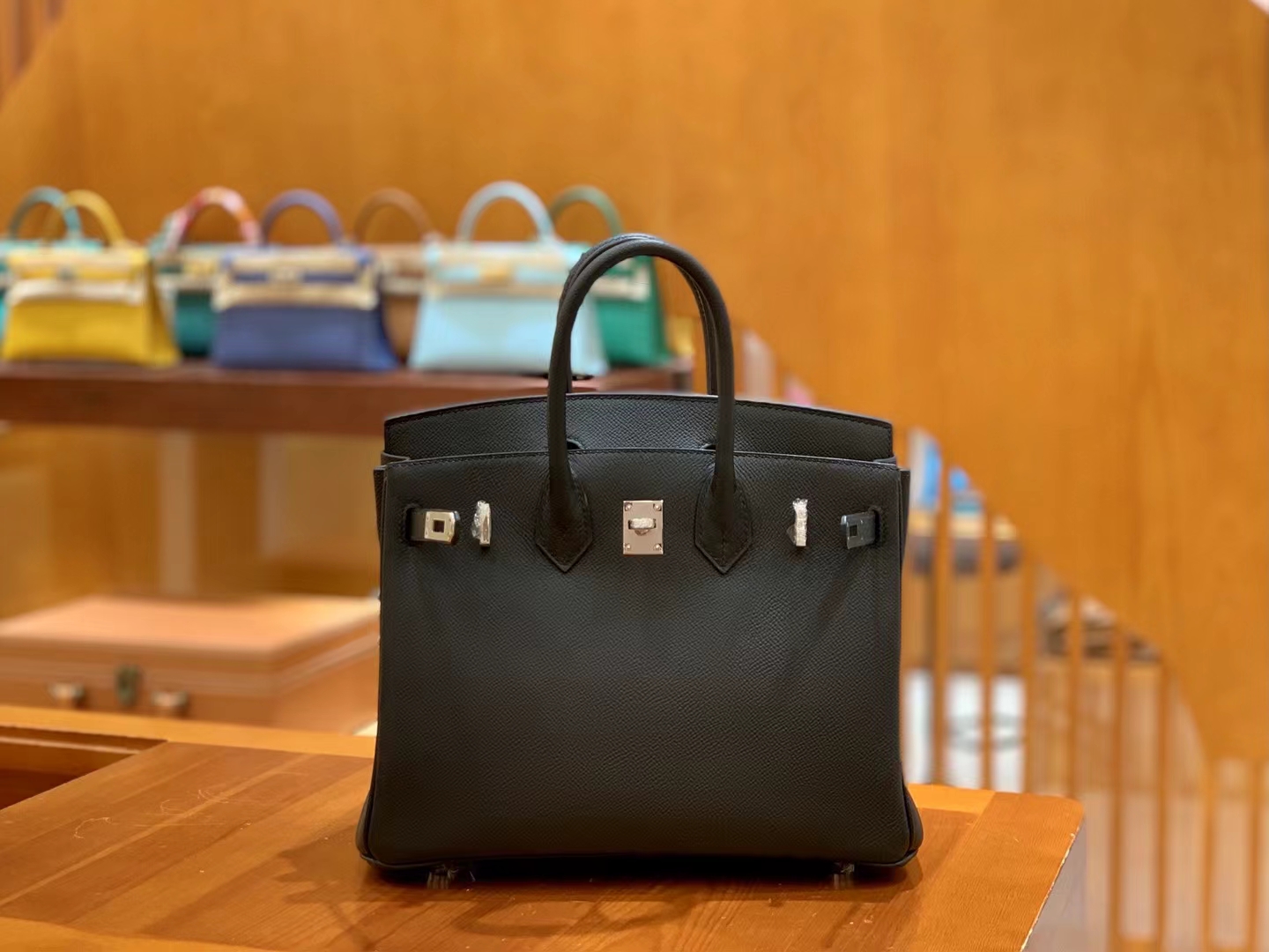 Hermès（爱马仕）Birkin 铂金包 经典黑 Epsom掌纹皮 银扣 25cm 原版蜜蜡线 顶级手缝