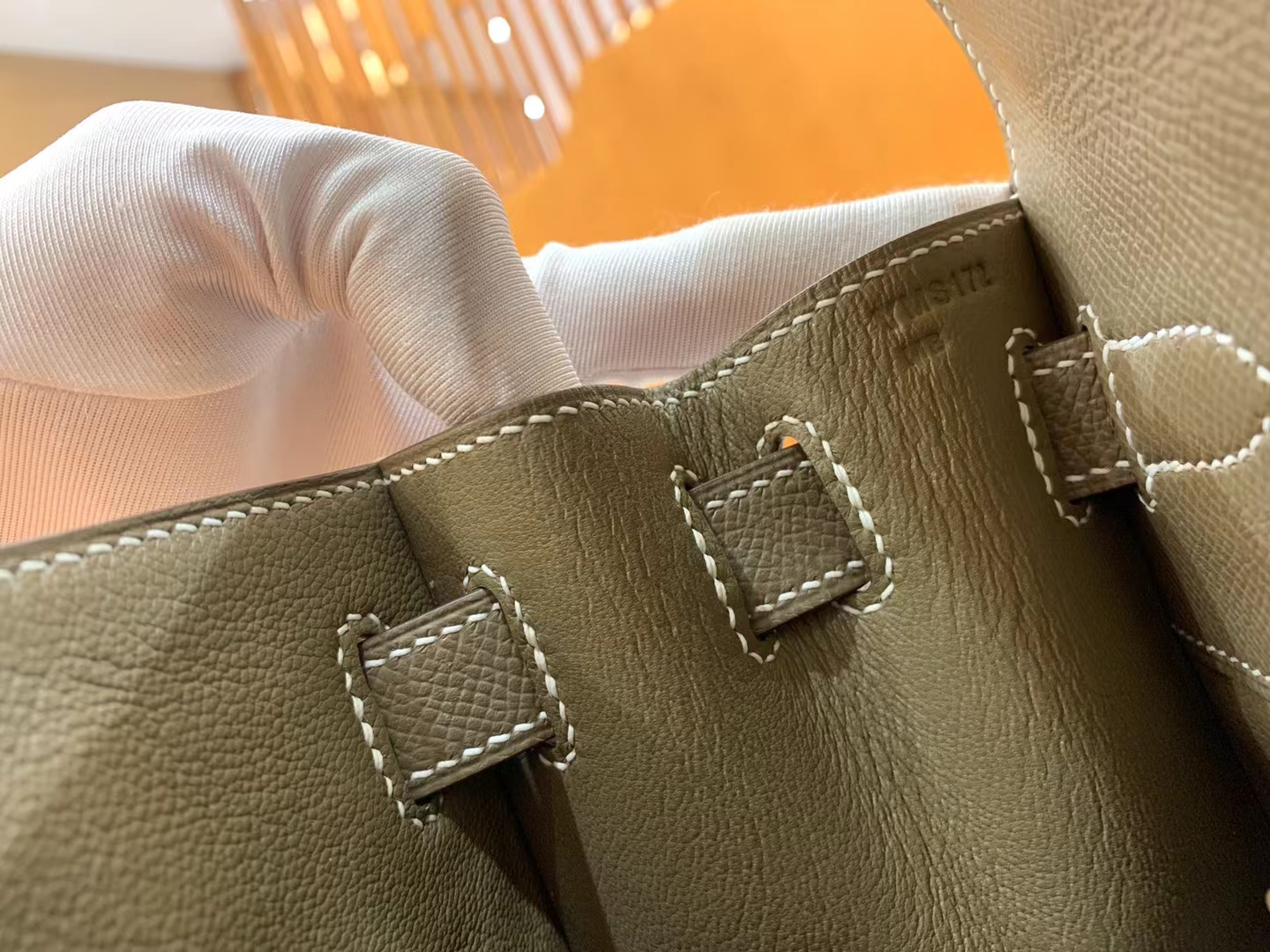 Hermès（爱马仕）Kelly 凯莉包 大象灰 Epsom掌纹皮 银扣 28cm 原版蜜蜡线 顶级手缝