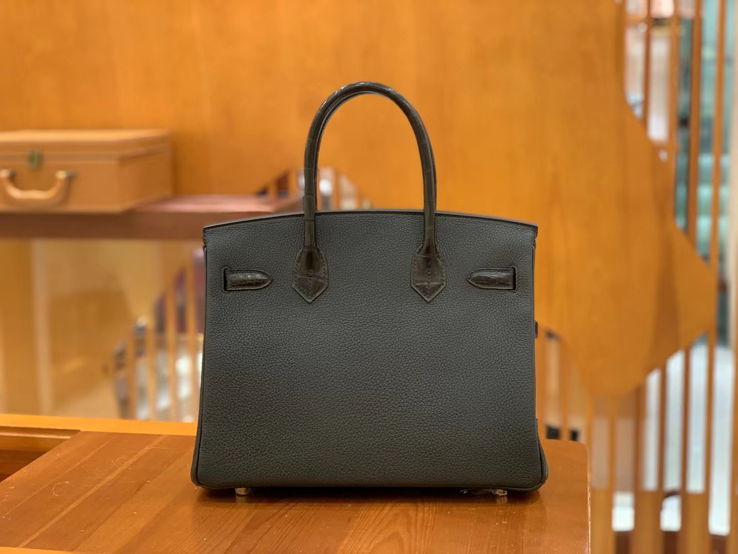 Hermès（爱马仕）Birkin Touch 经典黑 美洲鳄拼Togo皮 银扣 30cm 原版蜜蜡线 顶级手缝