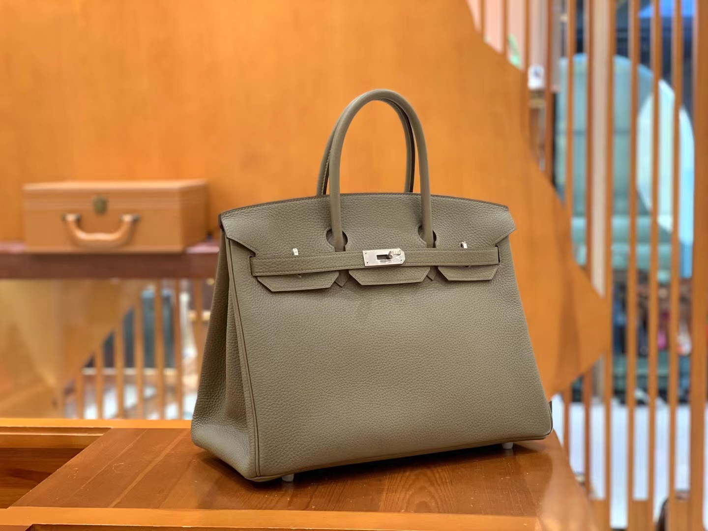 Hermès（爱马仕）Birkin 铂金包 大象灰 TC大牛皮 银扣 35cm 原版蜜蜡线 顶级手缝