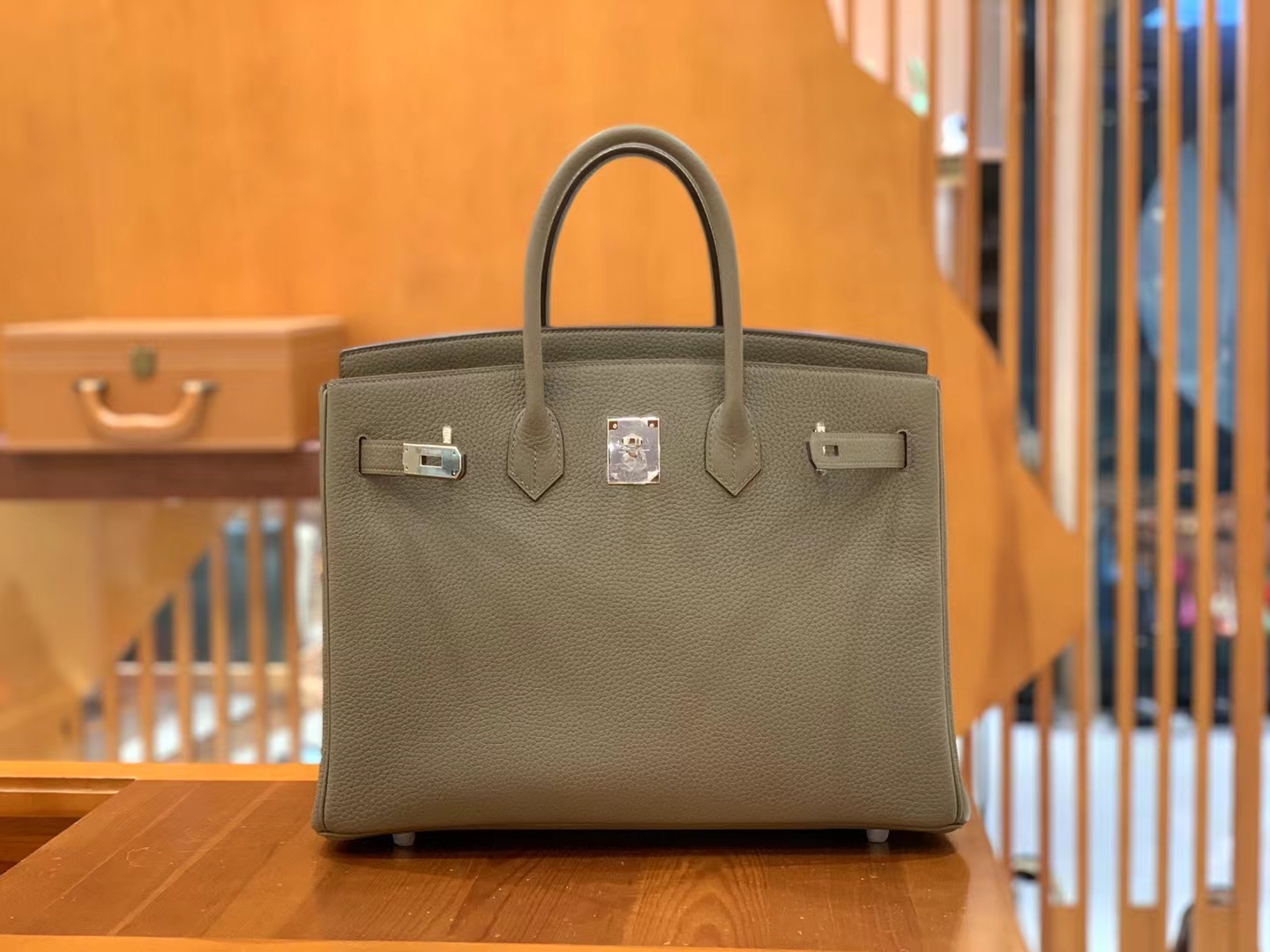 Hermès（爱马仕）Birkin 铂金包 大象灰 TC大牛皮 银扣 35cm 原版蜜蜡线 顶级手缝