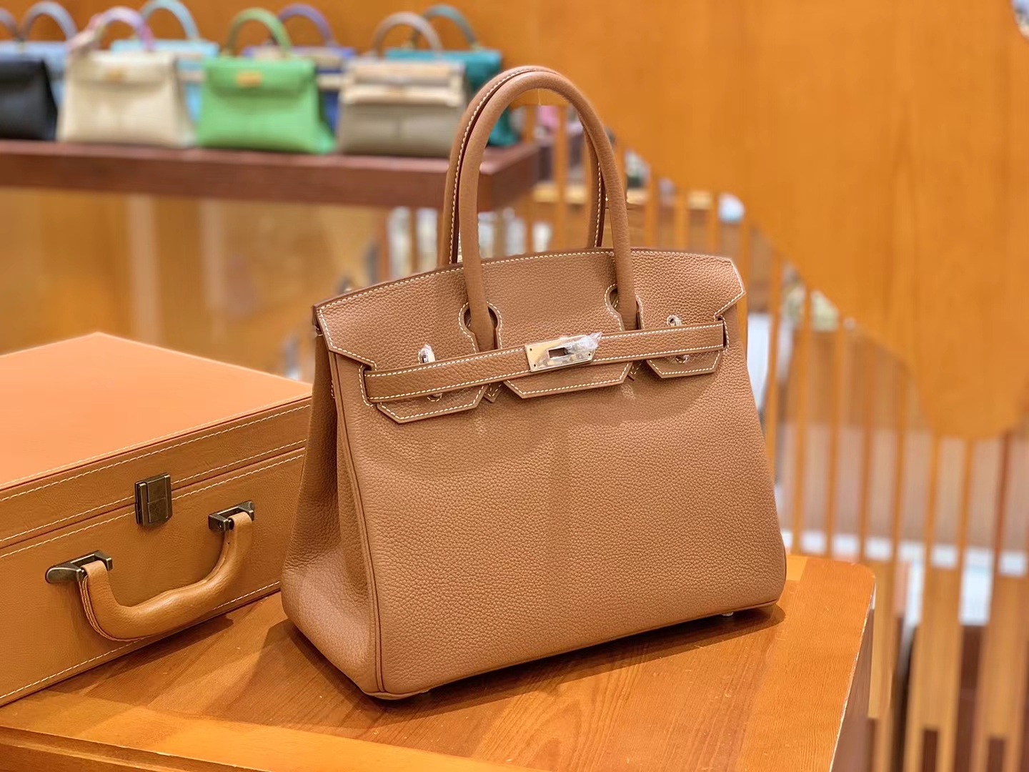 Hermès（爱马仕）Birkin 铂金包 金棕色 Togo小牛皮 银扣 30cm 原版蜜蜡线 顶级手缝