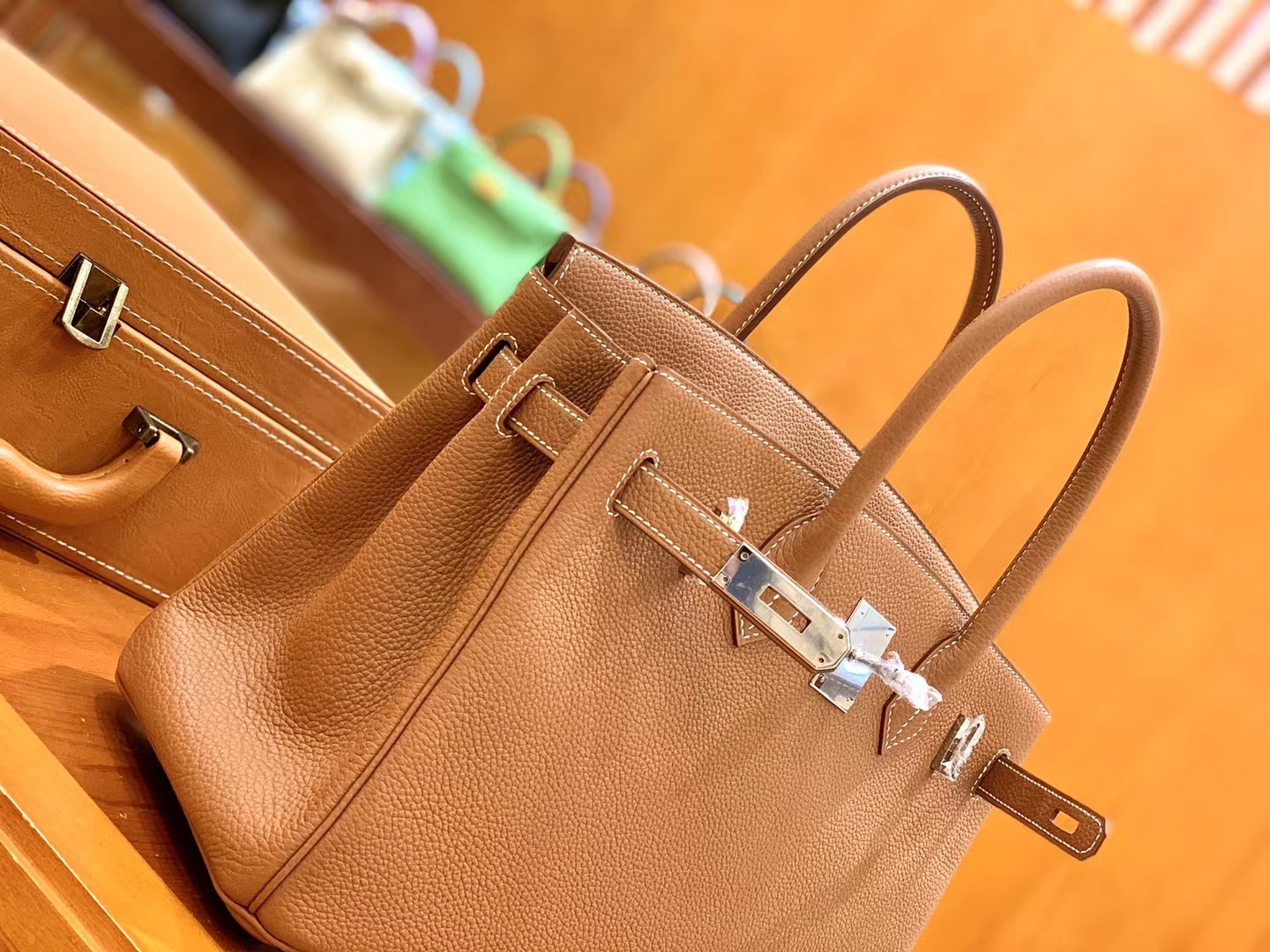 Hermès（爱马仕）Birkin 铂金包 金棕色 Togo小牛皮 银扣 30cm 原版蜜蜡线 顶级手缝