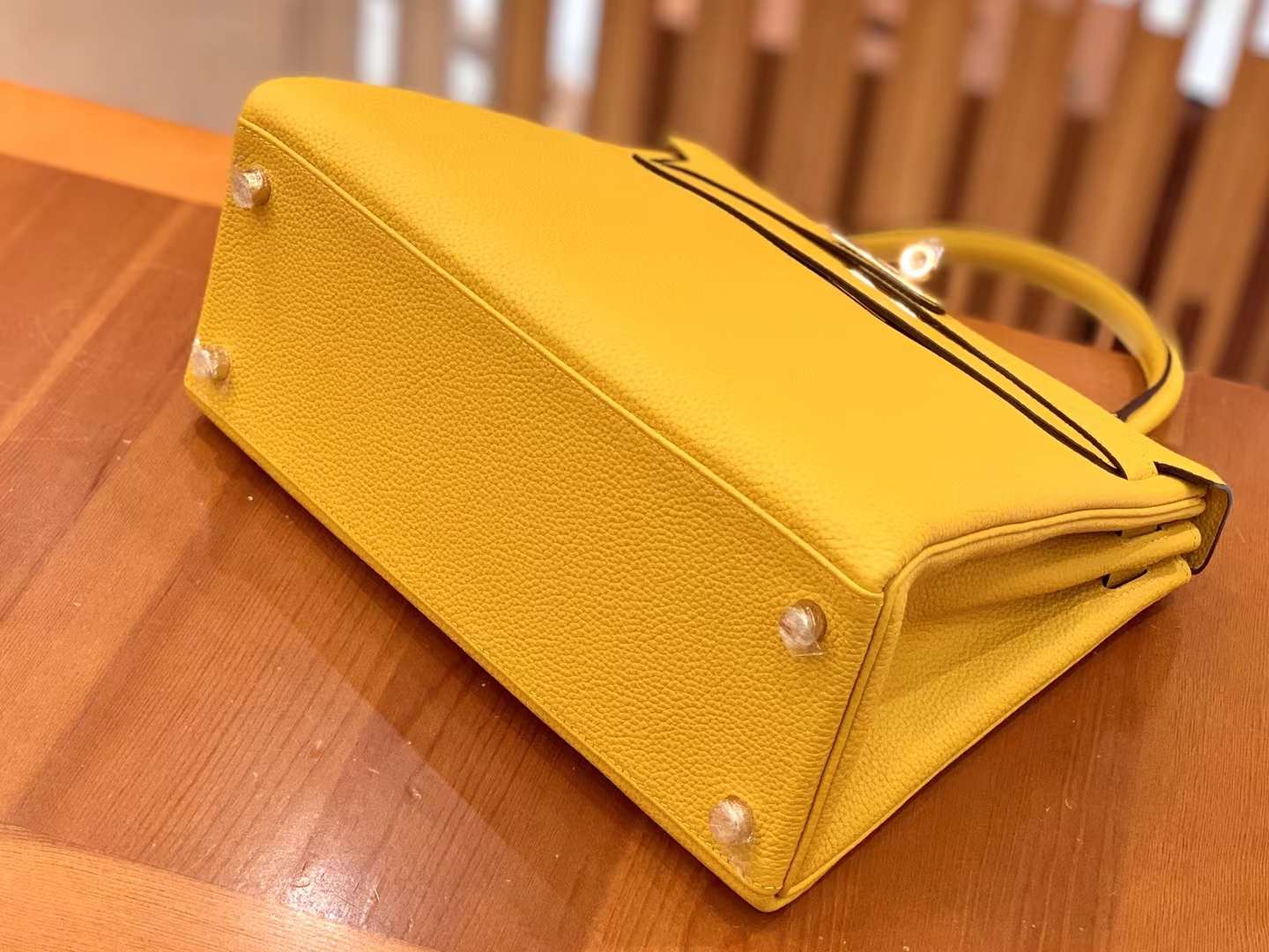 Hermès（爱马仕）Kelly 凯莉包 琥珀黄 Togo小牛皮 金扣 28cm 原版蜜蜡线 顶级手缝