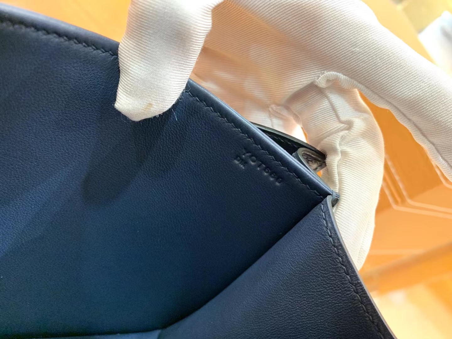 Hermès（爱马仕）Constance 康斯坦斯 马耳他蓝 南非KK级鸵鸟皮 金扣 19cm 原版蜜蜡线 顶级手缝