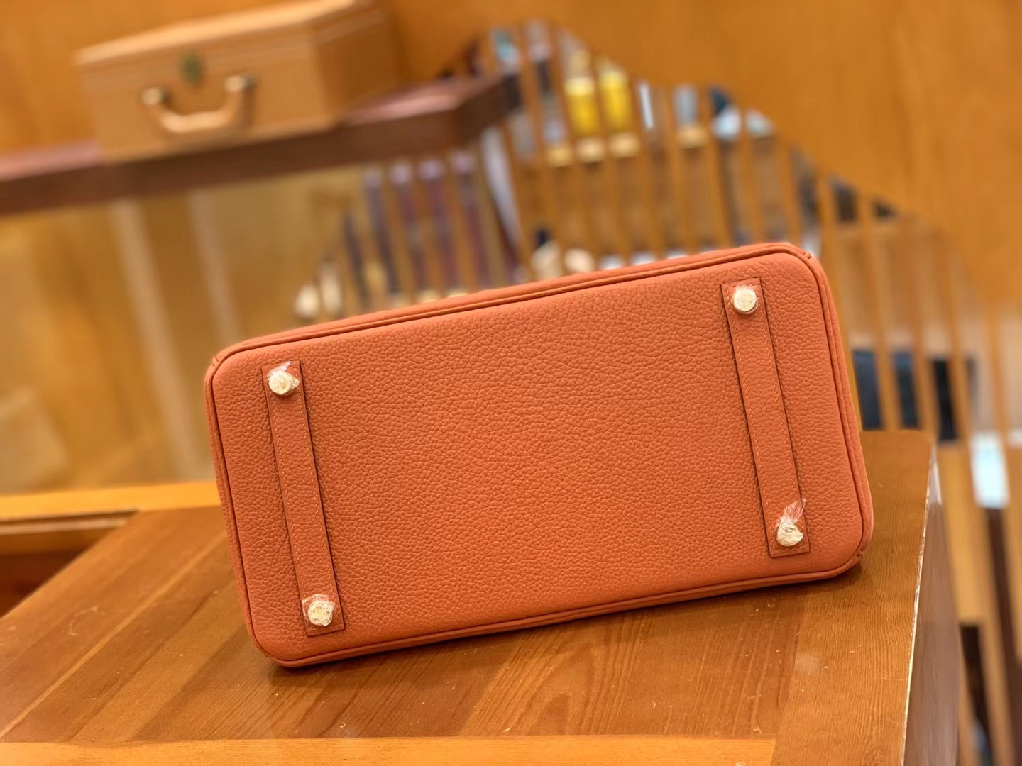 Hermès（爱马仕）Birkin 铂金包 枫叶棕 Togo小牛皮 金扣 30cm 原版蜜蜡线 顶级手缝
