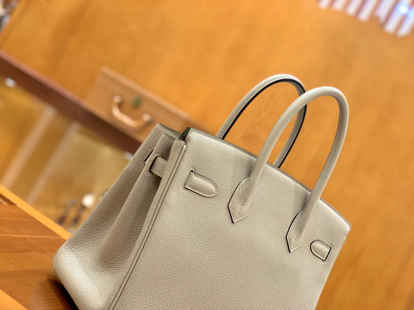 Hermès（爱马仕）Birkin 铂金包 斑鸠灰 Togo小牛皮 玫瑰金扣 30cm 原版蜜蜡线 顶级手缝
