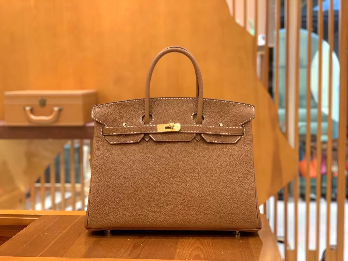 Hermès（爱马仕）Birkin 铂金包 金棕 TC大牛皮 金扣 35cm 原版蜜蜡线 顶级手缝