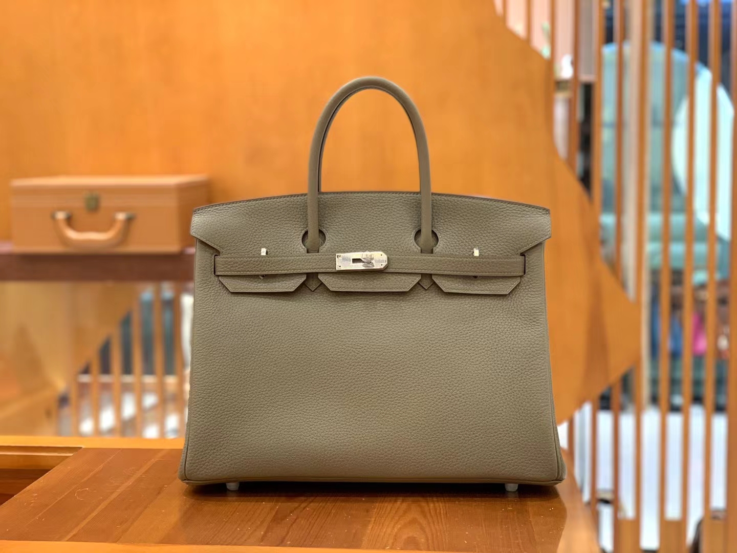 Hermès（爱马仕）Birkin 铂金包 大象灰 TC大牛皮 银扣 35cm 原版蜜蜡线 顶级手缝
