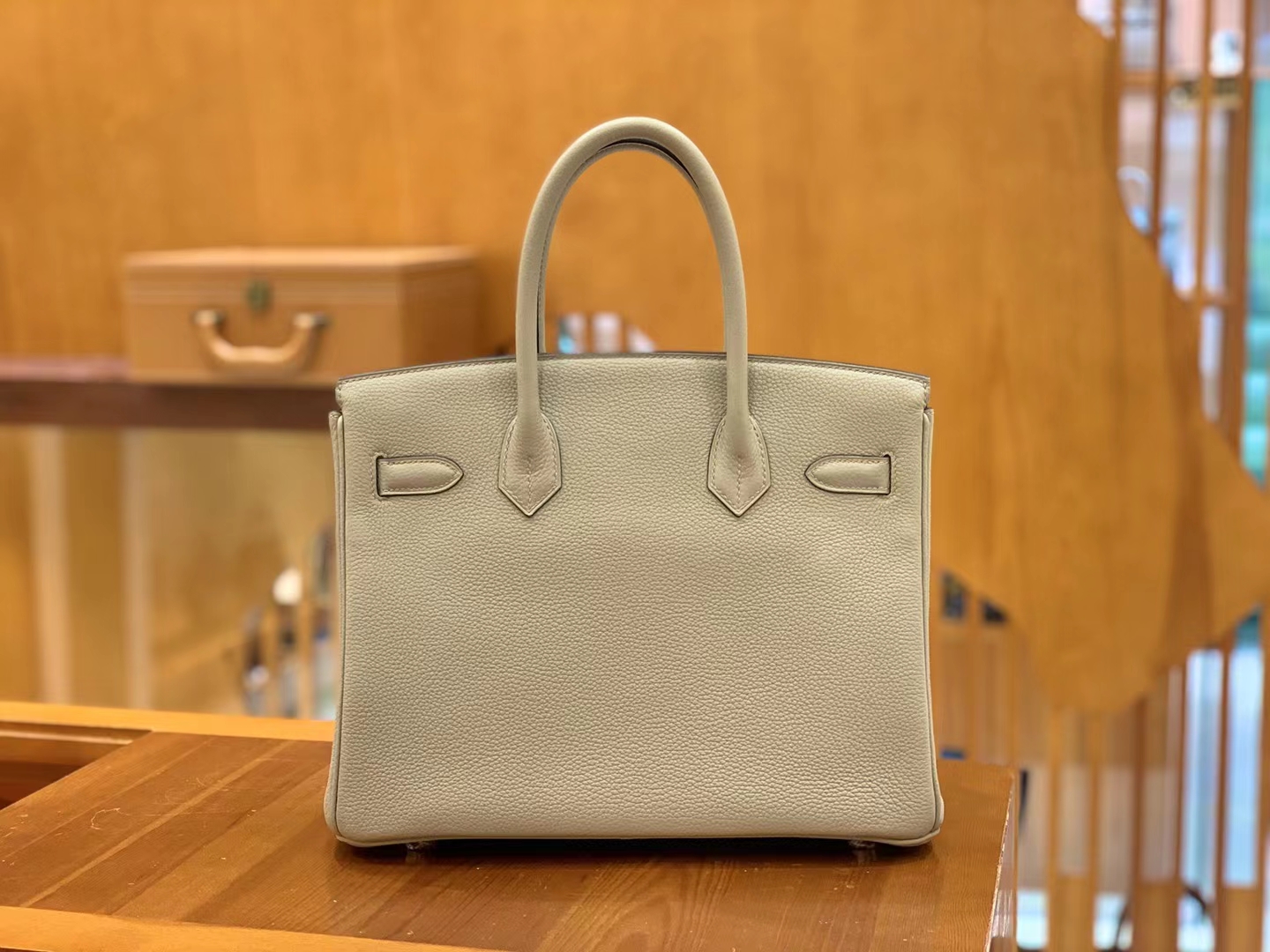 Hermès（爱马仕）Birkin 铂金包 斑鸠灰 Togo小牛皮 玫瑰金扣 30cm 原版蜜蜡线 顶级手缝