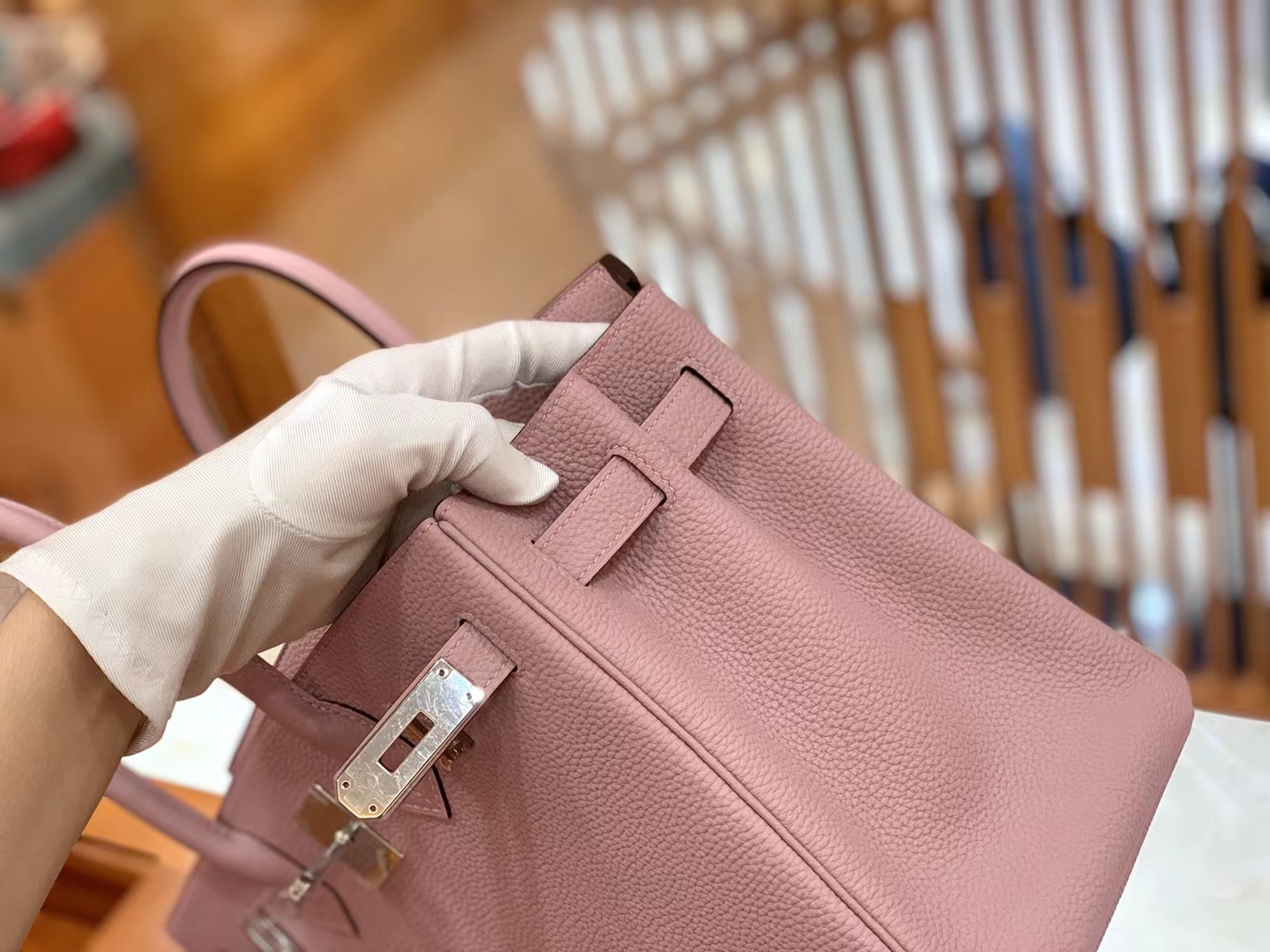 Hermès（爱马仕）Birkin 铂金包 4W香芋紫 Togo小牛皮 银扣 30cm 原版蜜蜡线 顶级手缝