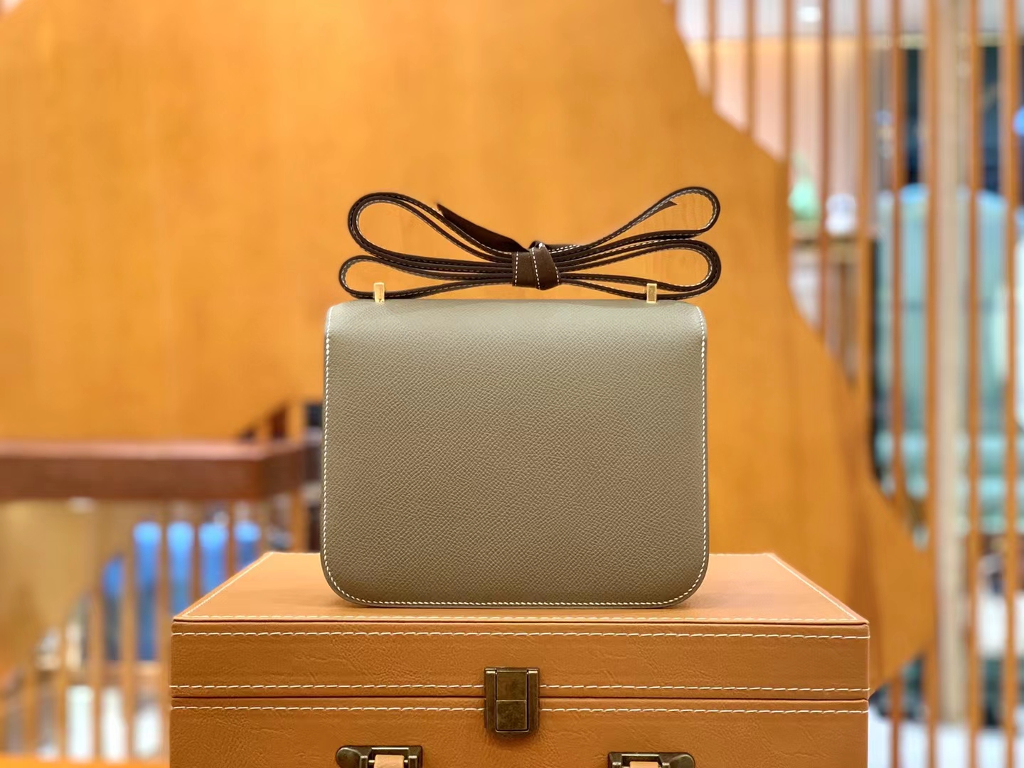 Hermès（爱马仕）Constance 康康 大象灰 Epsom掌纹皮 金扣 19cm 原版蜜蜡线 顶级手缝