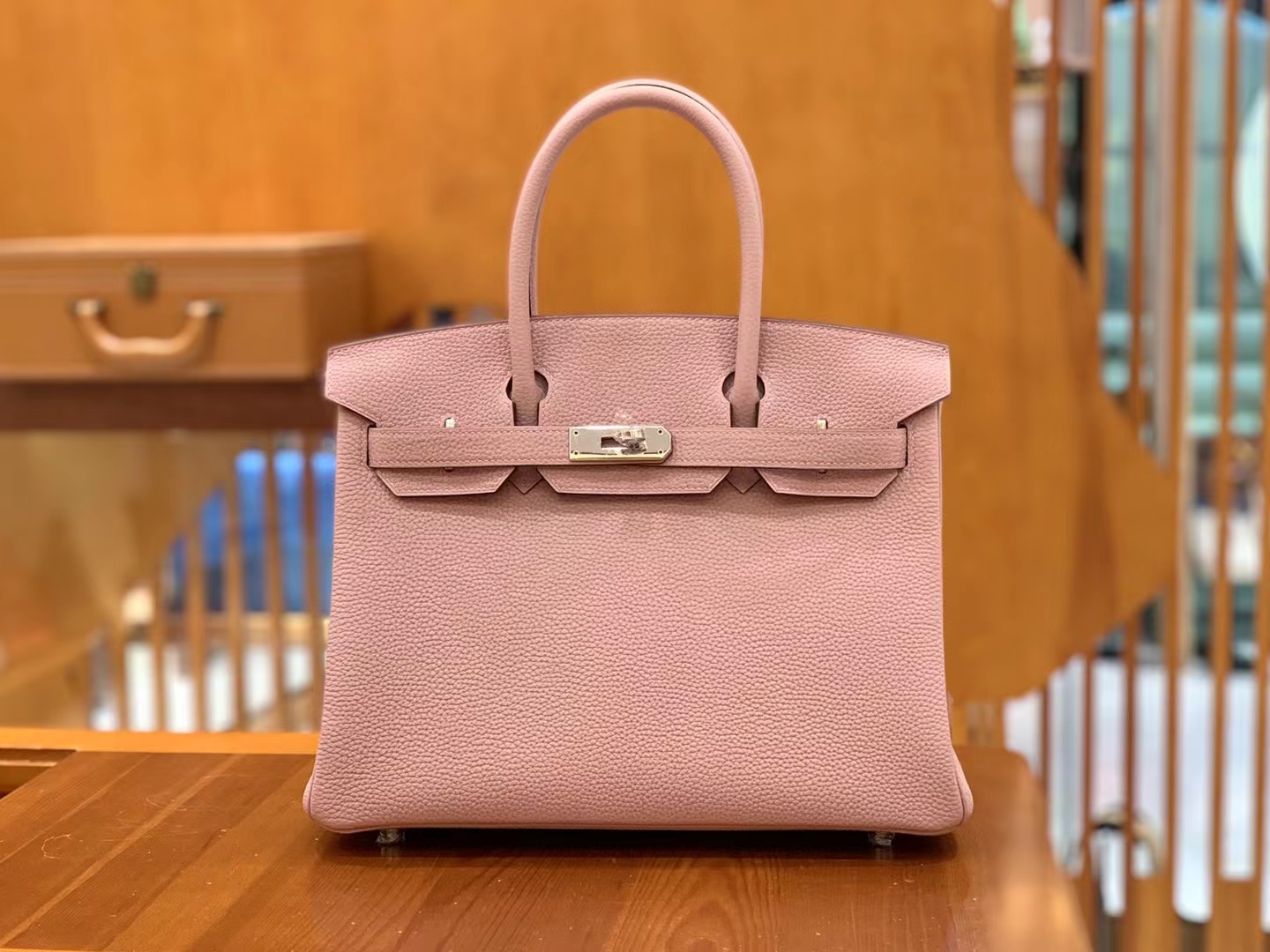 Hermès（爱马仕）Birkin 铂金包 4W香芋紫 Togo小牛皮 银扣 30cm 原版蜜蜡线 顶级手缝