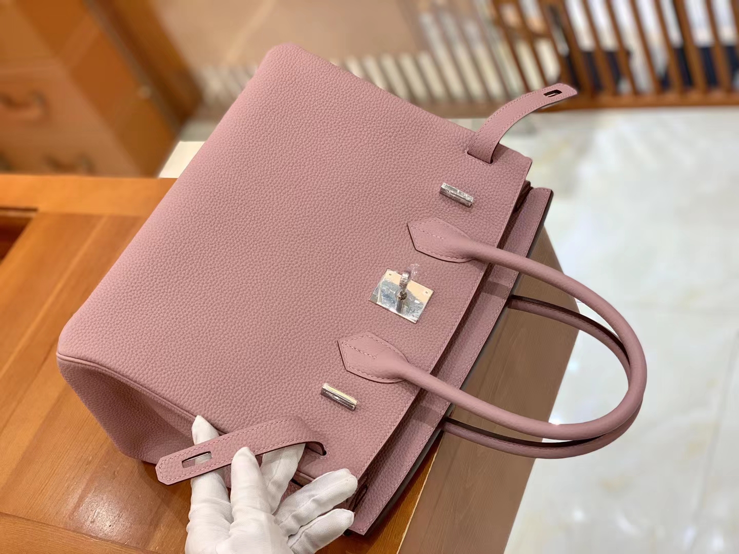 Hermès（爱马仕）Birkin 铂金包 4W香芋紫 Togo小牛皮 银扣 30cm 原版蜜蜡线 顶级手缝