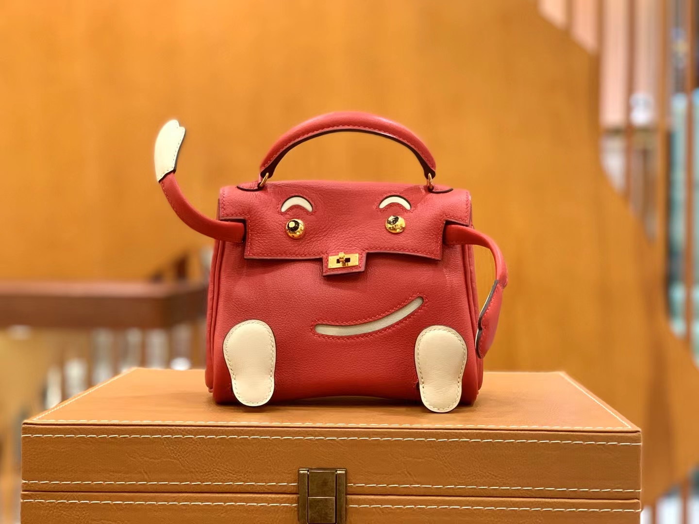 Hermès（爱马仕）Kelly doll 娃娃包 国旗红 进口swift皮 蜡线手缝