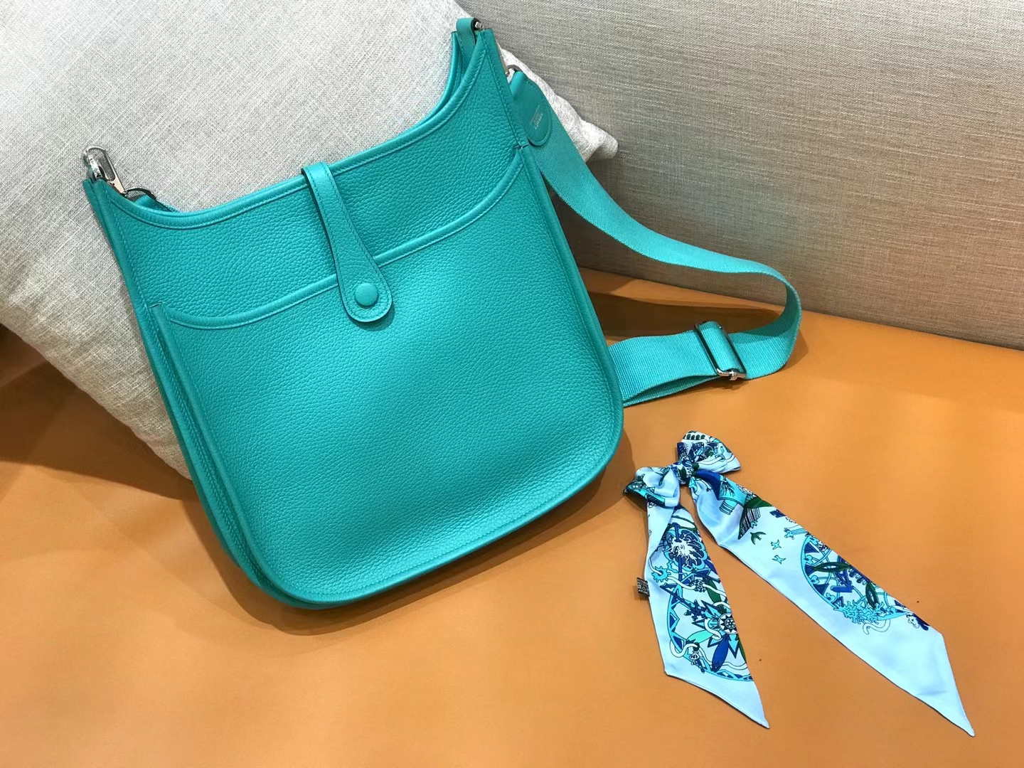 Hermès（爱马仕）Evelyne 伊芙琳 维罗纳绿 进口TC大牛皮 银扣 29cm 原版蜜蜡线 顶级手缝
