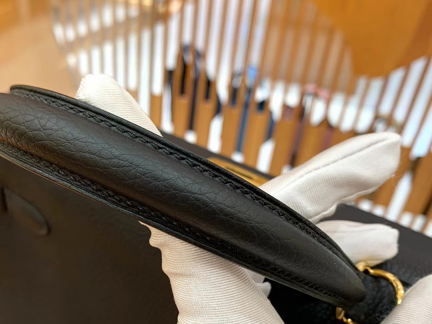 Hermès（爱马仕）Kelly 凯莉包 经典黑 Togo小牛皮 金扣 28cm 原版蜜蜡线 顶级手缝