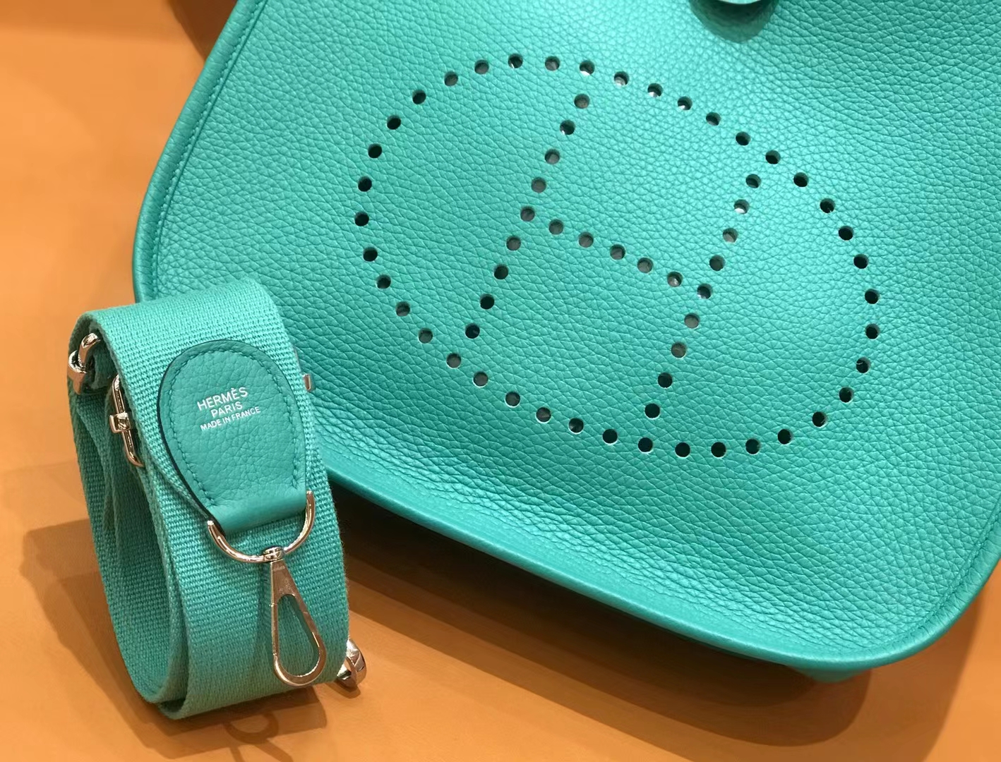 Hermès（爱马仕）Evelyne 伊芙琳 维罗纳绿 进口TC大牛皮 银扣 29cm 原版蜜蜡线 顶级手缝