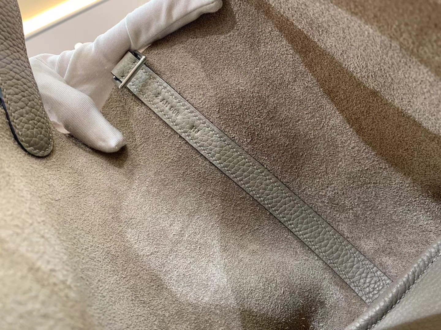 Hermès（爱马仕）Picotin 菜篮子 沥青灰 进口TC大牛皮 银扣 18cm 原版蜜蜡线 顶级手缝
