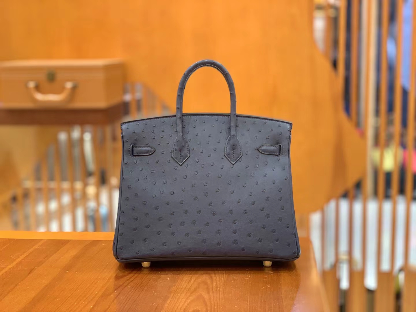 Hermès（爱马仕）Birkin 铂金包 马耳他蓝 南非KK级鸵鸟皮 金扣 25cm 原版蜜蜡线 顶级手缝